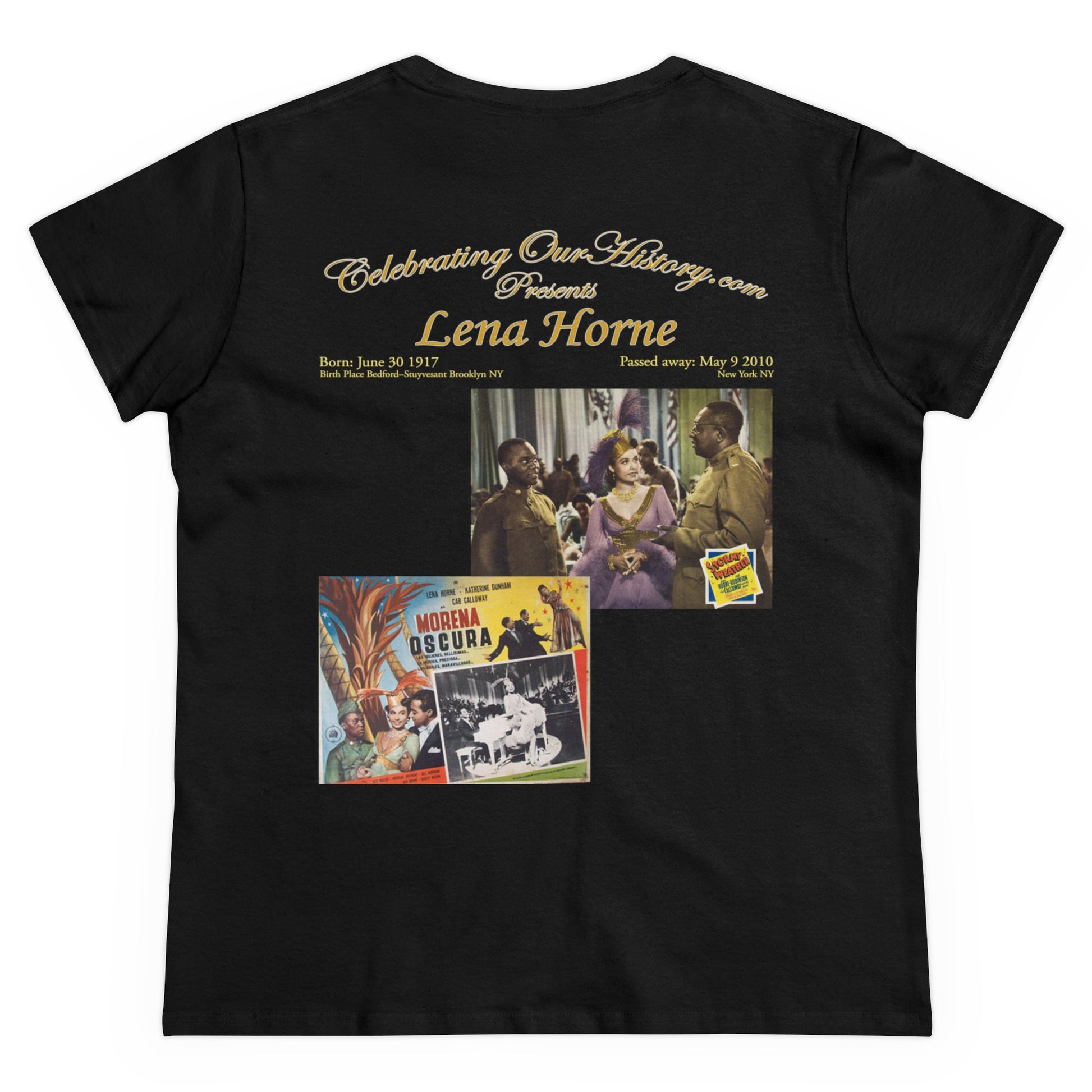 Lena Horne - Stormy Weather (1943) v2 -  Front and Back Printed Concert Style Women's T-Shirt