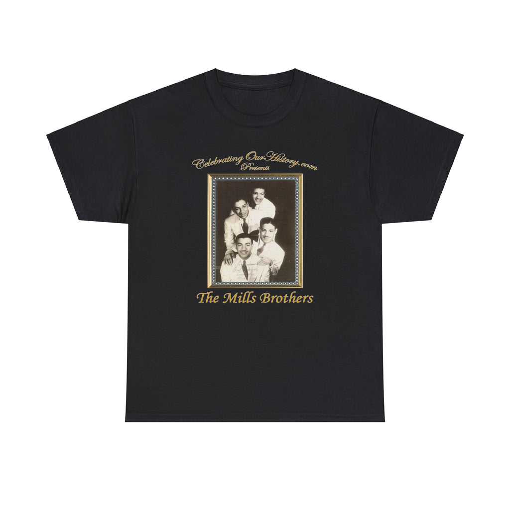The Mills Brothers - Ebony Parade (1947) -  Front and Back Printed Concert Style T-Shirt