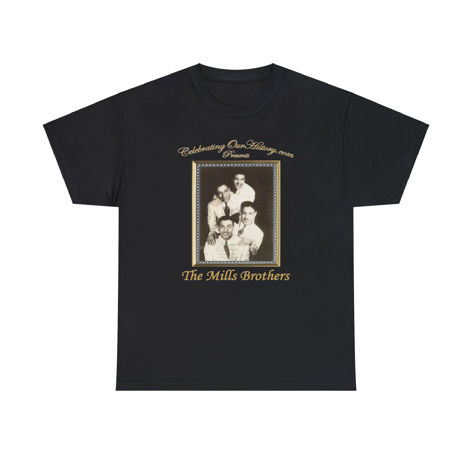 The Mills Brothers - Ebony Parade (1947) -  Front and Back Printed Concert Style T-Shirt