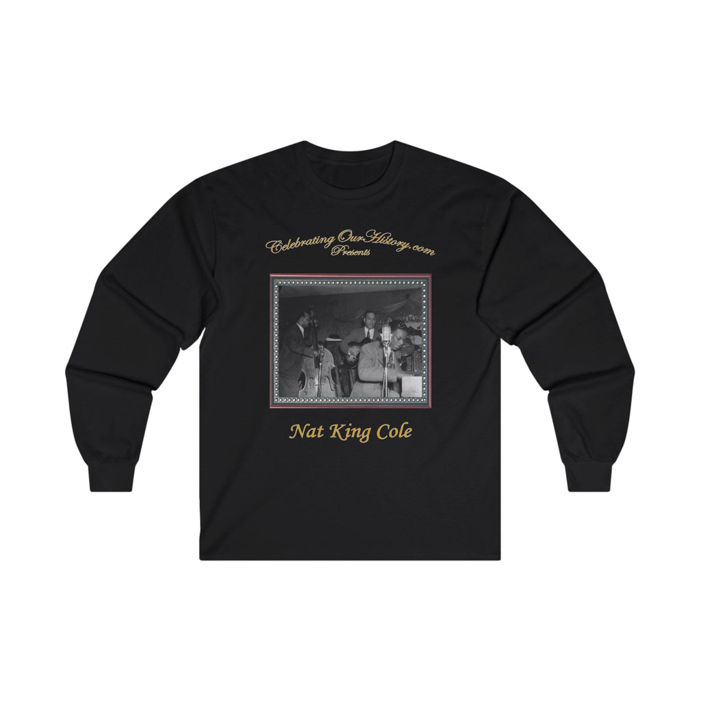Nat King Cole - The Nat King Cole Trio v2 - Front and Back Printed Concert Style Long Sleeve T-Shirt