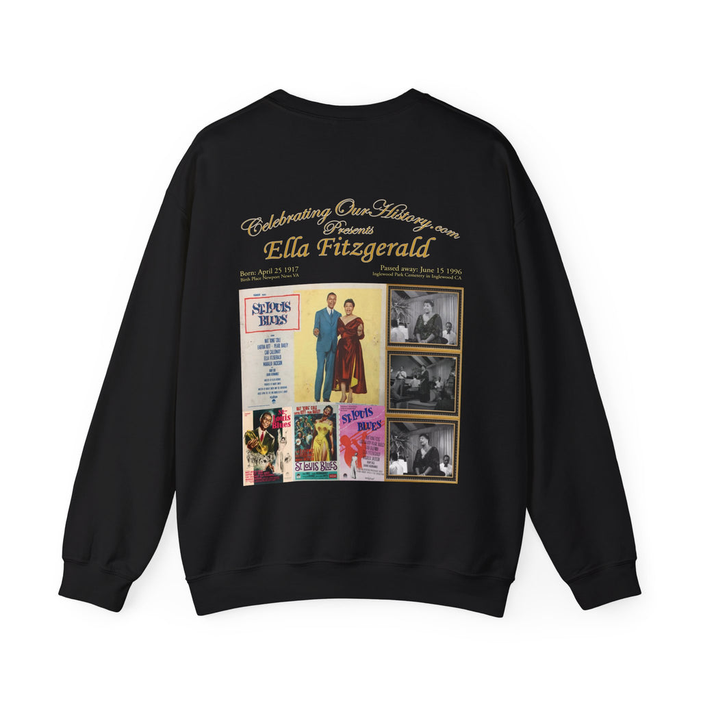 Ella Fitzgerald - St. Louis Blues (1958) -  Front and Back Printed Concert Style Sweatshirt