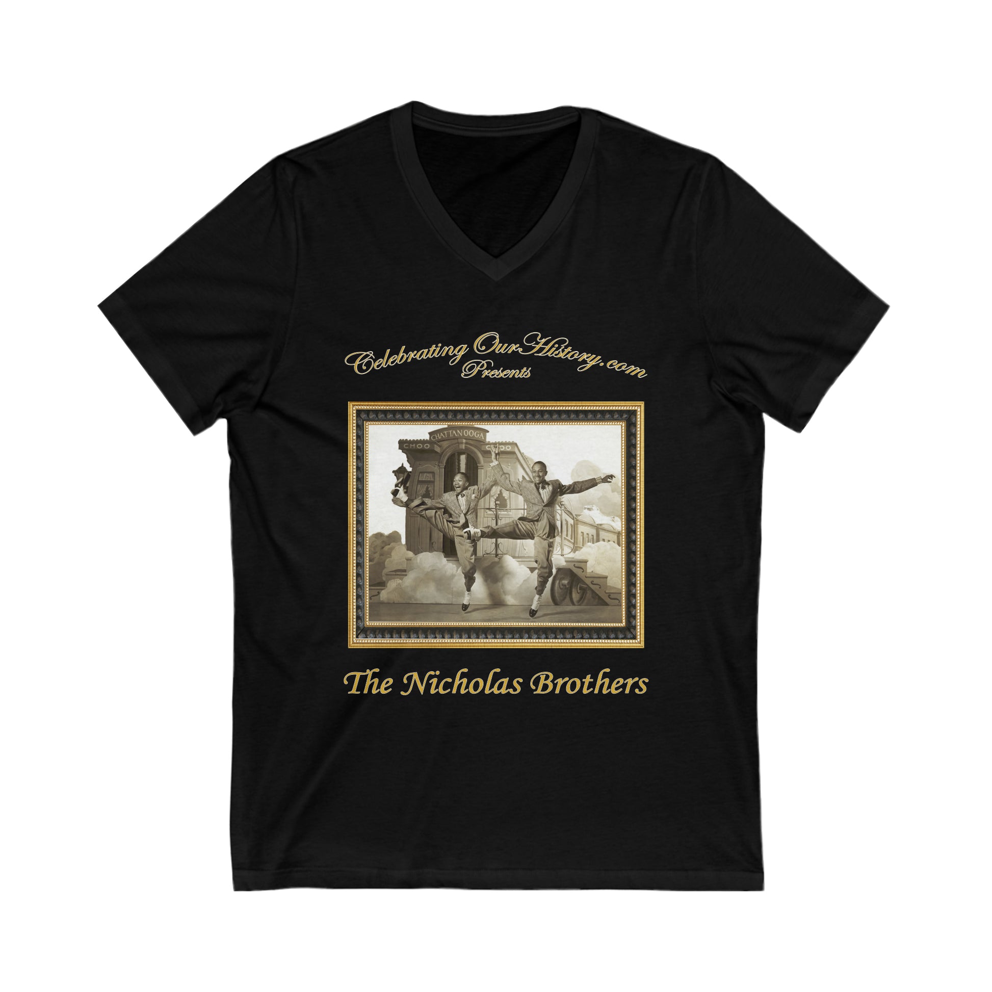 The Nicholas Brothers - Sun Valley Serenade (1941) - Front and Back Printed Concert Style V-Neck T-Shirt