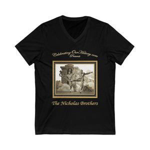 The Nicholas Brothers - Sun Valley Serenade (1941) - Front and Back Printed Concert Style V-Neck T-Shirt