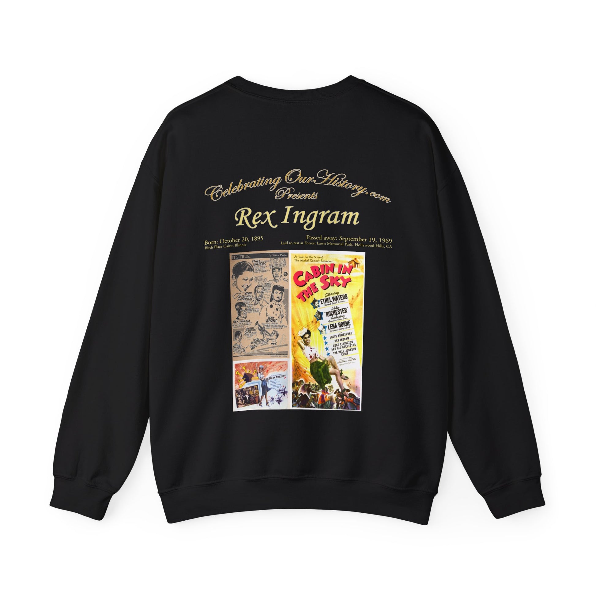 Rex Ingram - Cabin in the Sky (1943) -  Front and Back Printed Concert Style Sweatshirt