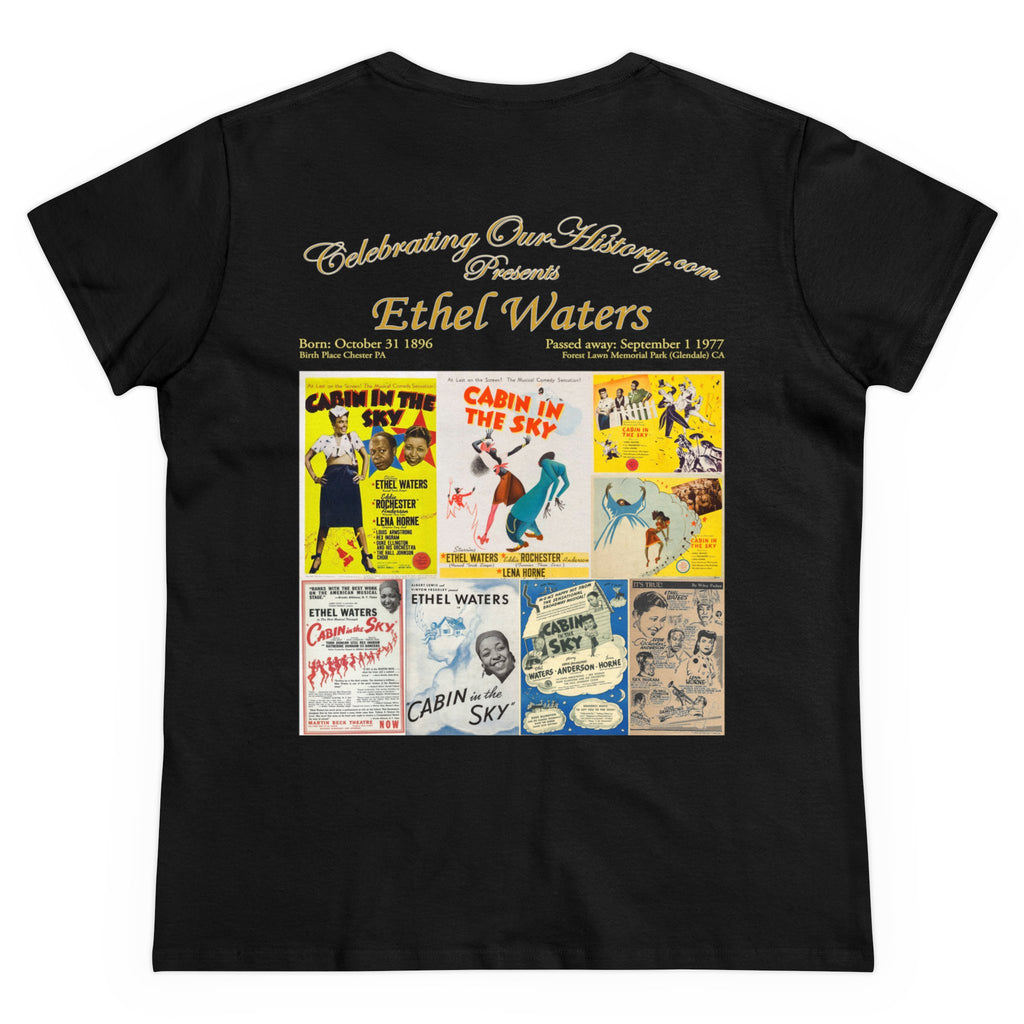 Ethel Waters - Cabin in the Sky (1943) -  Front and Back Printed Concert Style Women's T-Shirt