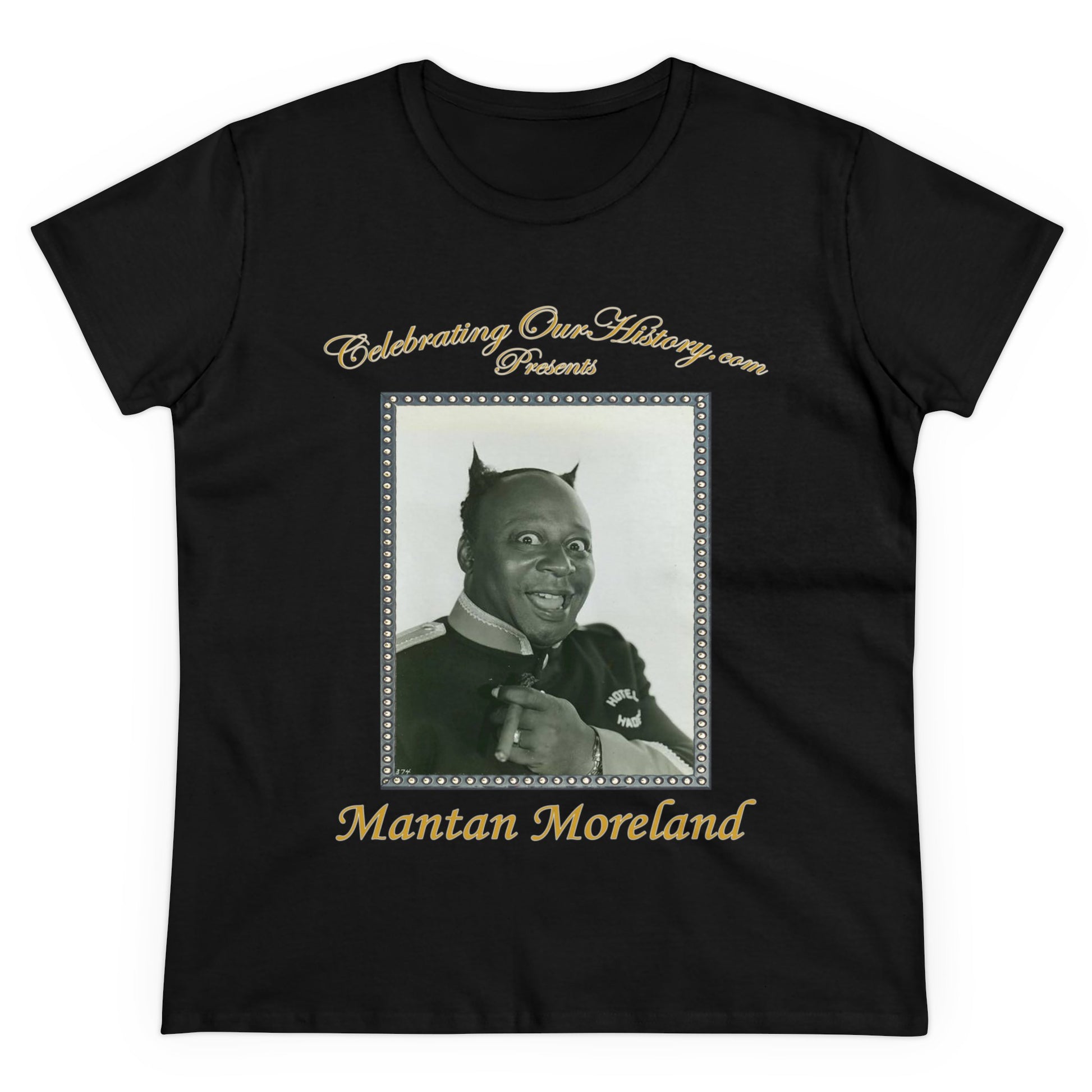 Mantan Moreland - Cabin in the Sky (1943) -  Front and Back Printed Concert Style Women's T-Shirt