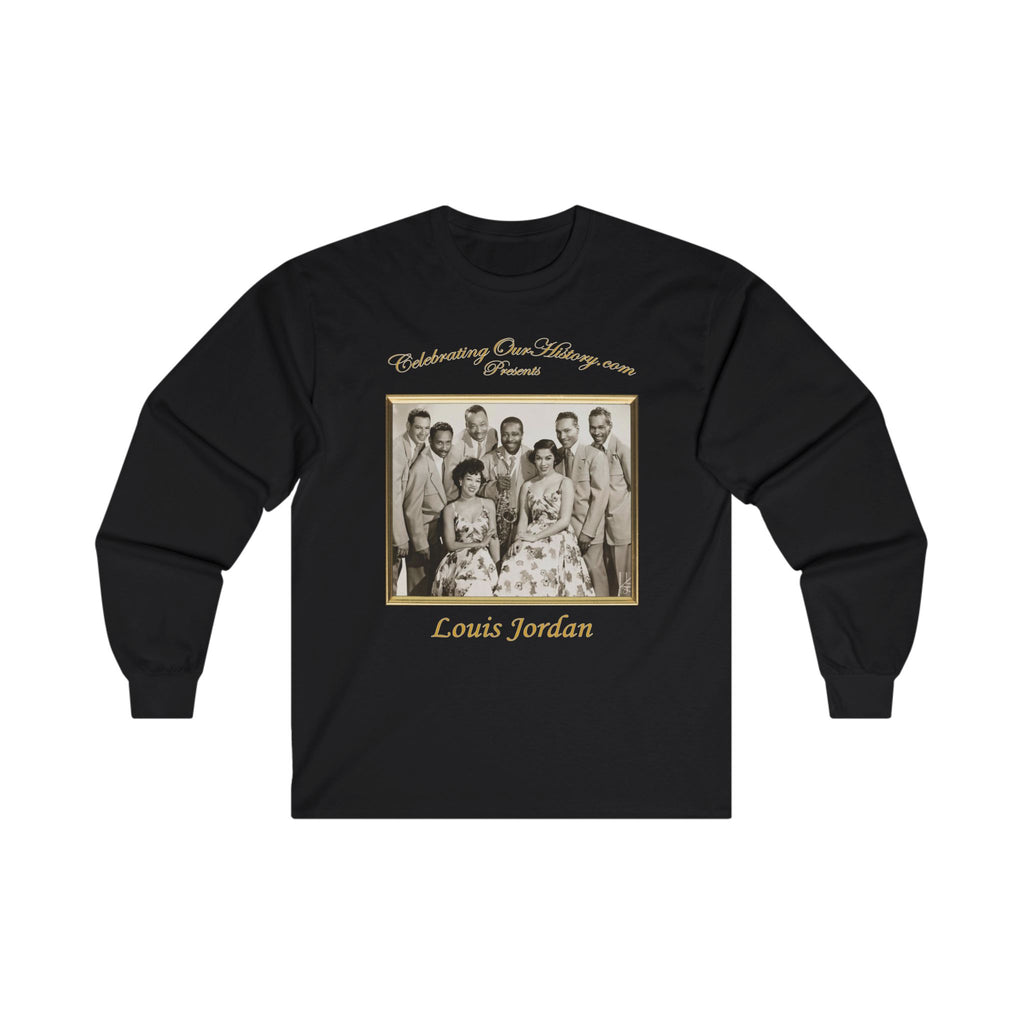 Louis Jordan - Souvenir Book - Front and Back Printed Concert Style Long Sleeve T-Shirt