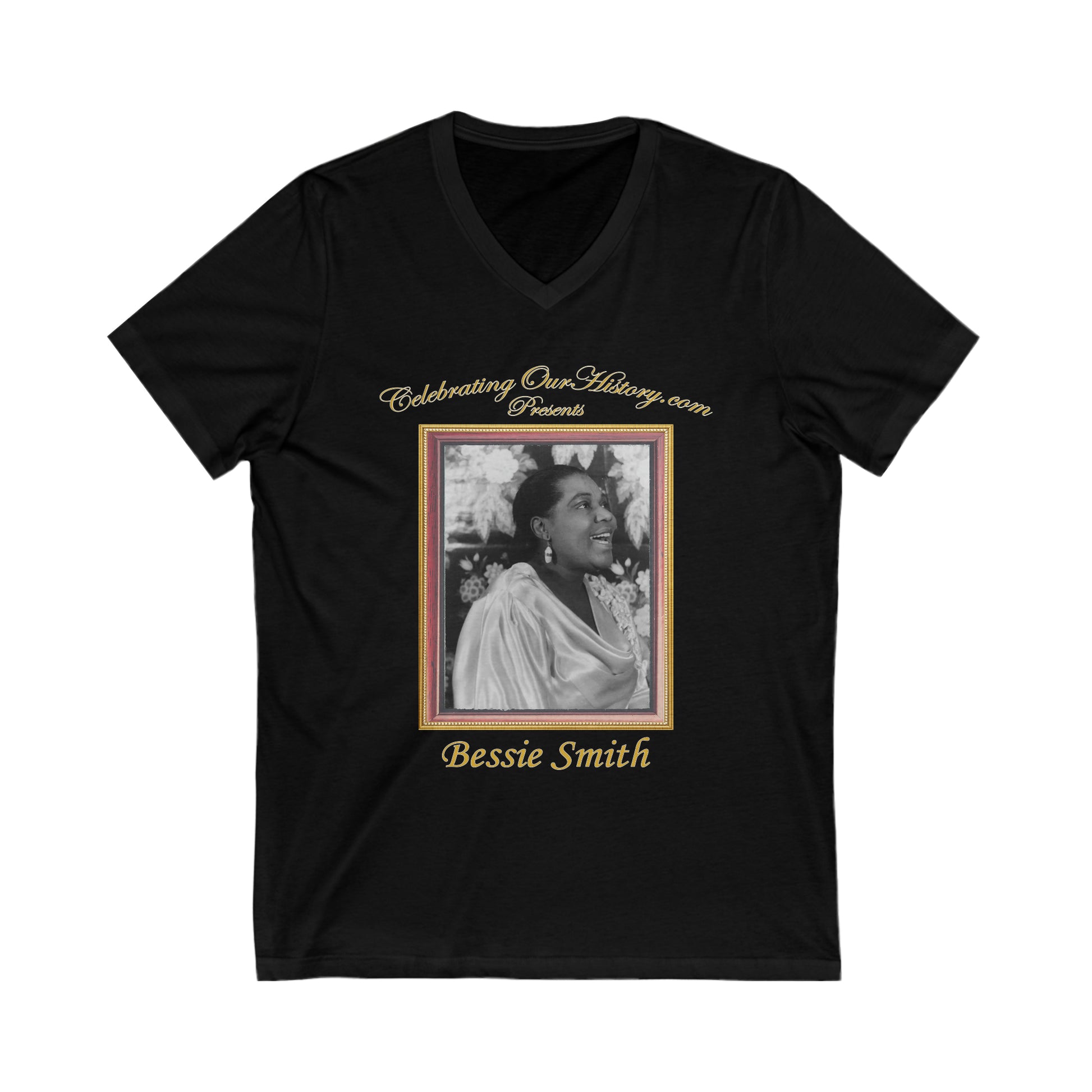 Bessie Smith - St. Louis Blues (1929) - Front and Back Printed Concert Style V-Neck T-Shirt