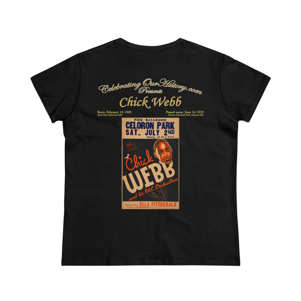 Chick Webb - Celoron Park -  Front and Back Printed Concert Style Women's T-Shirt