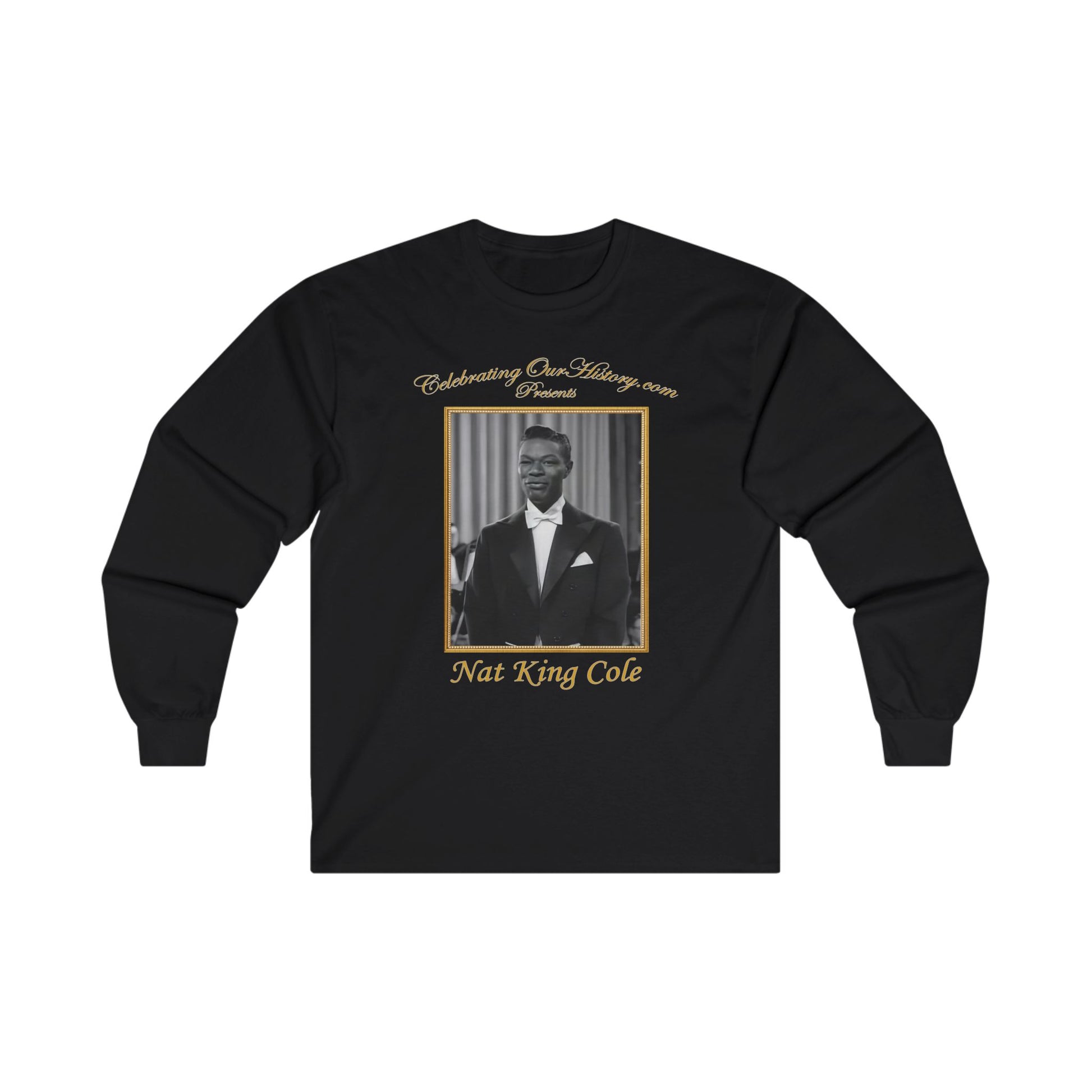 Nat King Cole - St. Louis Blues (1958) - Front and Back Printed Concert Style Long Sleeve T-Shirt