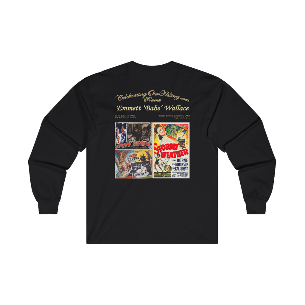 Emmett 'Babe' Wallace - Stormy Weather (1943) - Front and Back Printed Concert Style Long Sleeve T-Shirt