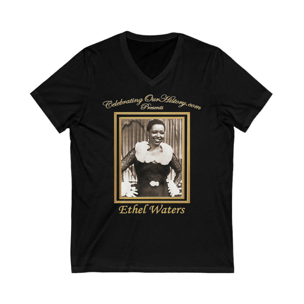 Ethel Waters - Nine Movie Posters - Front and Back Printed Concert Style V-Neck T-Shirt
