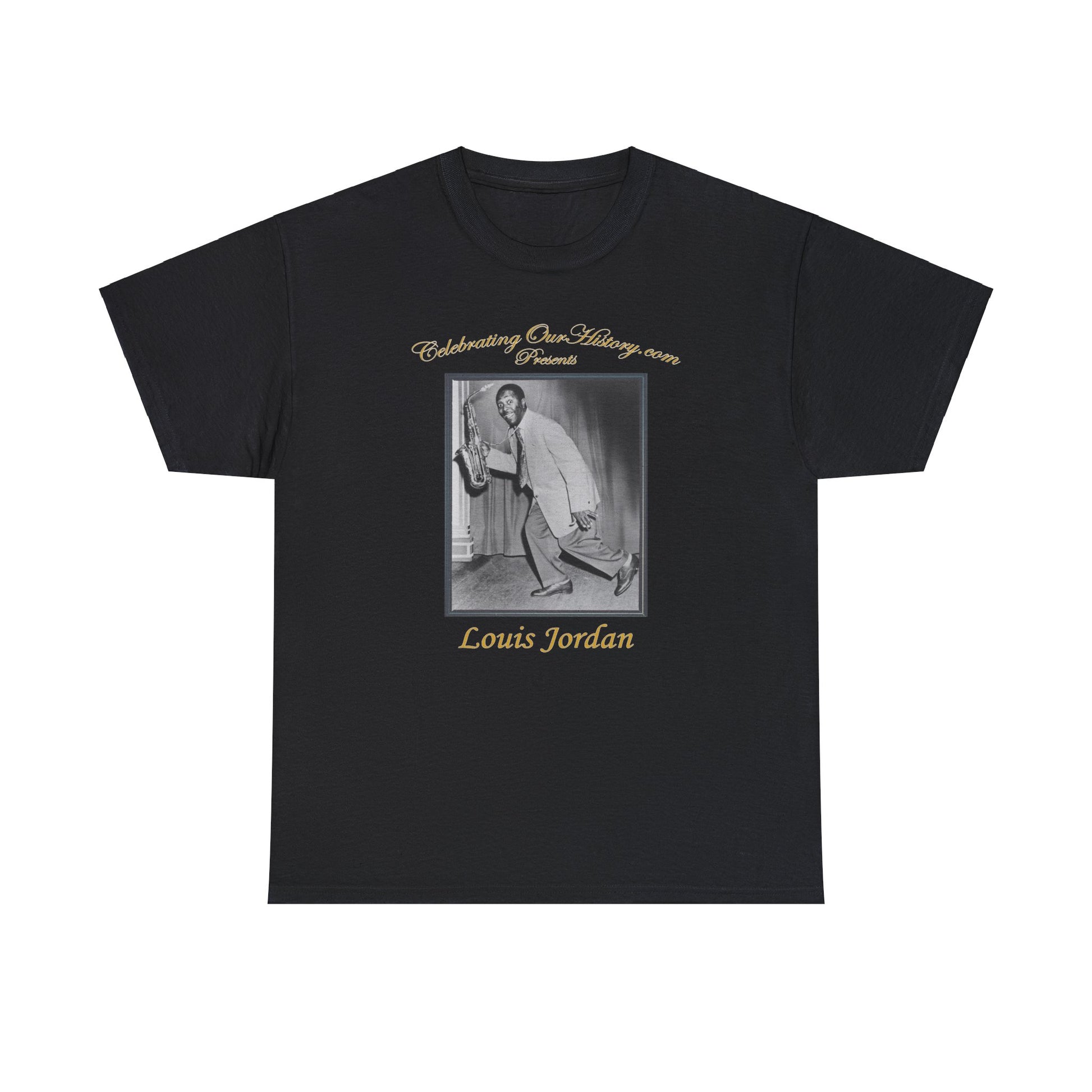 Louis Jordan - Four Albums -  Front and Back Printed Concert Style T-Shirt
