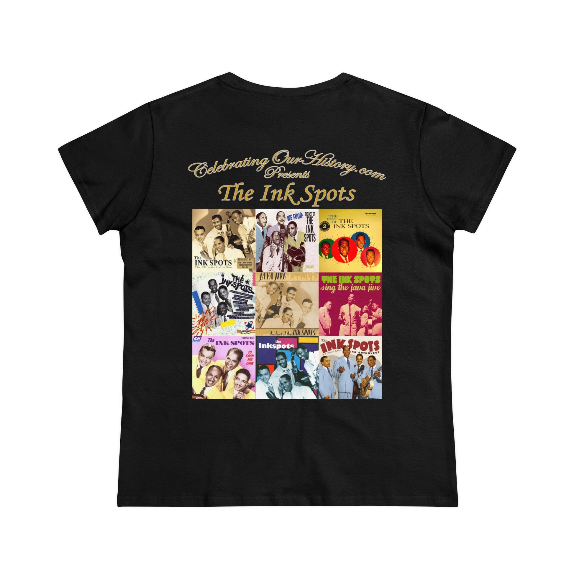 The Ink Spots - Nine Albums -  Front and Back Printed Concert Style Women's T-Shirt