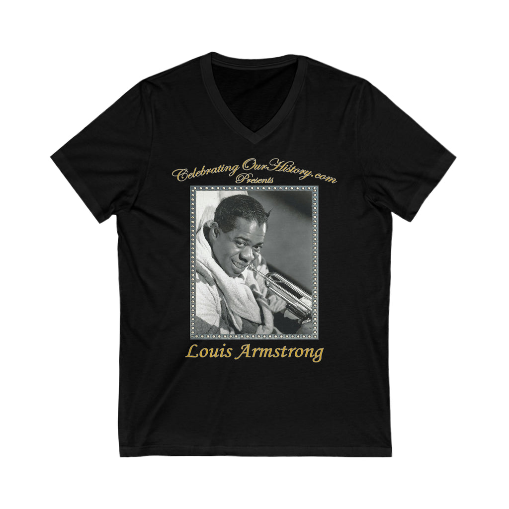 Louis Armstrong - Cabin in the Sky (1943) - Front and Back Printed Concert Style V-Neck T-Shirt