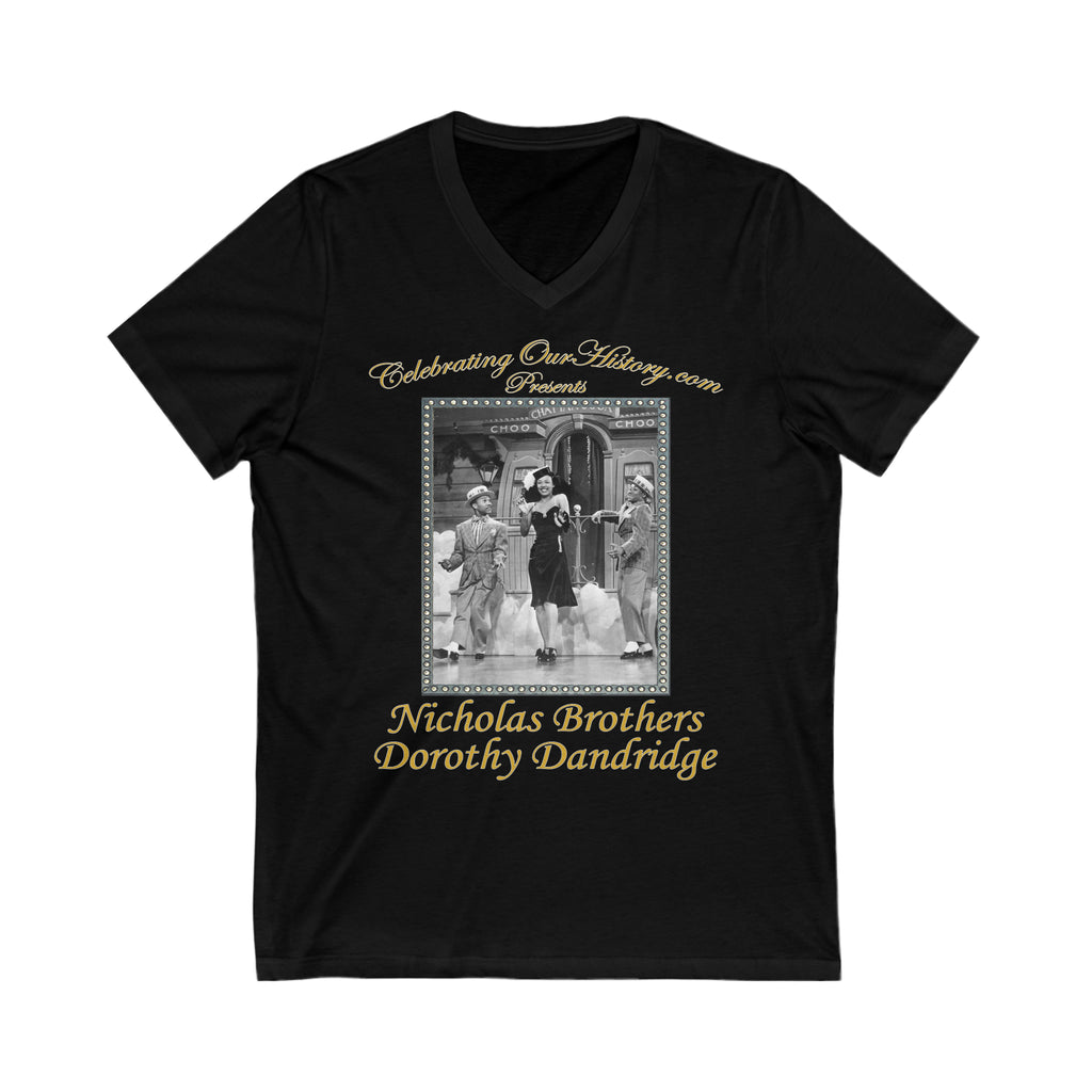 The Nicholas Brothers and Dorothy Dandridge - Sun Valley Serenade (1941) v1 - Front and Back Printed Concert Style V-Neck T-Shirt