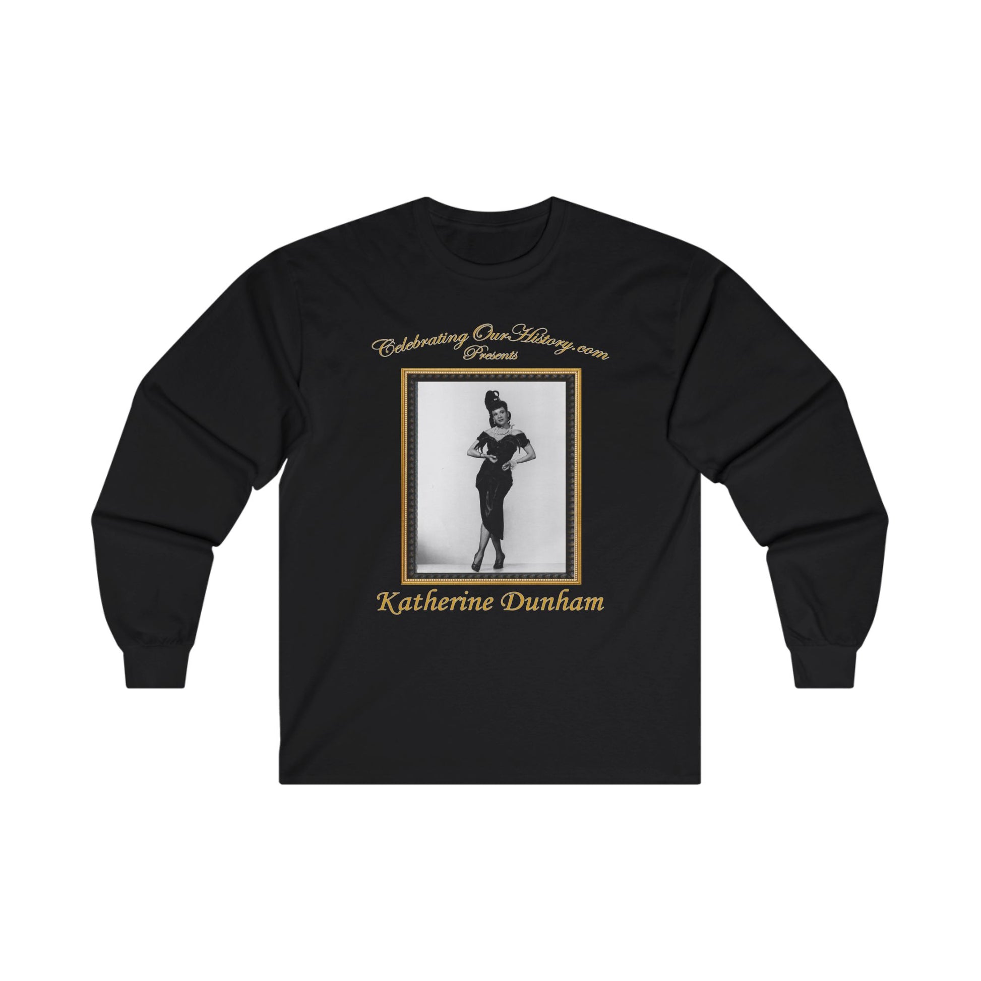 Katherine Dunham - Stormy Weather (1943) - Front and Back Printed Concert Style Long Sleeve T-Shirt