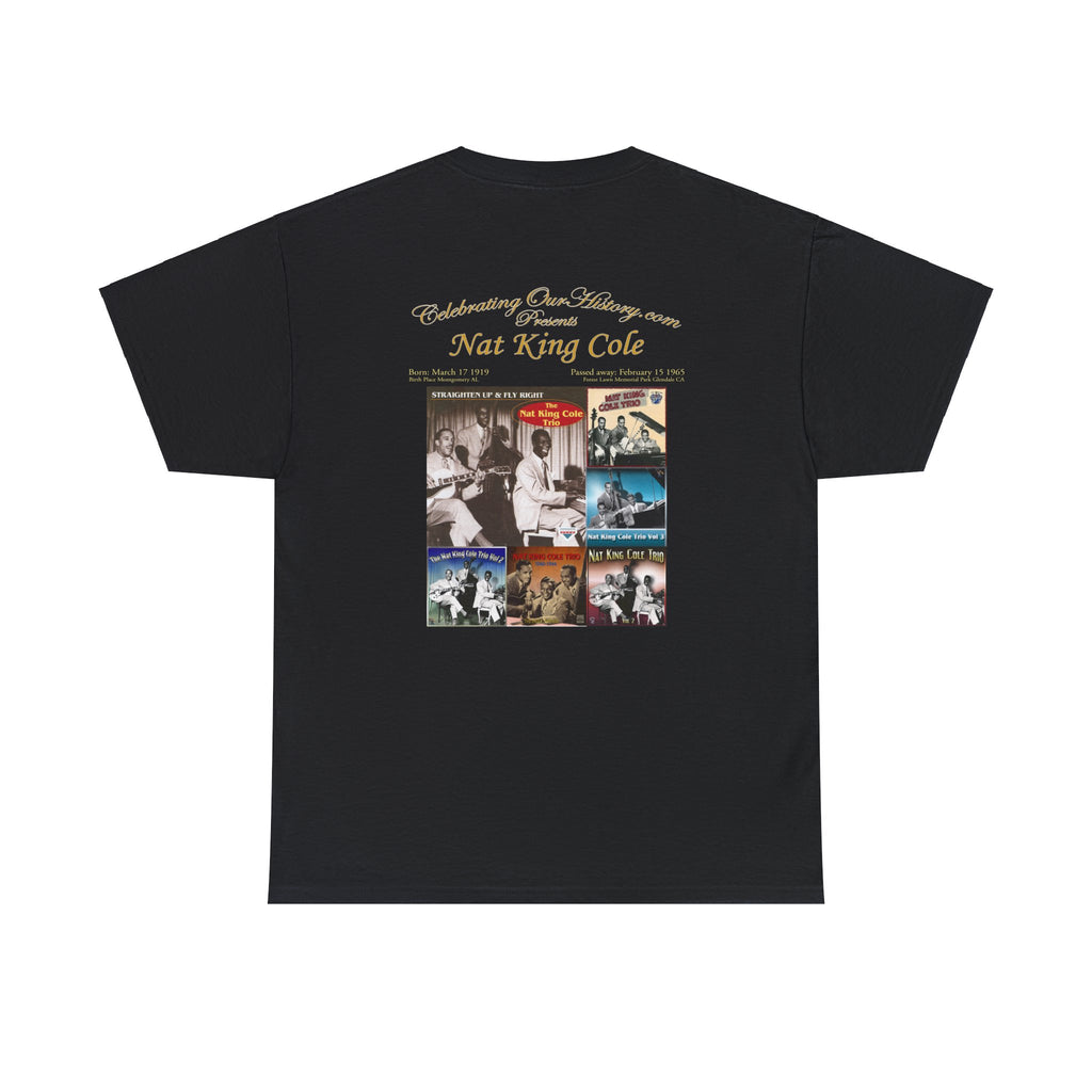 Nat King Cole - The Nat King Cole Trio -  Front and Back Printed Concert Style T-Shirt