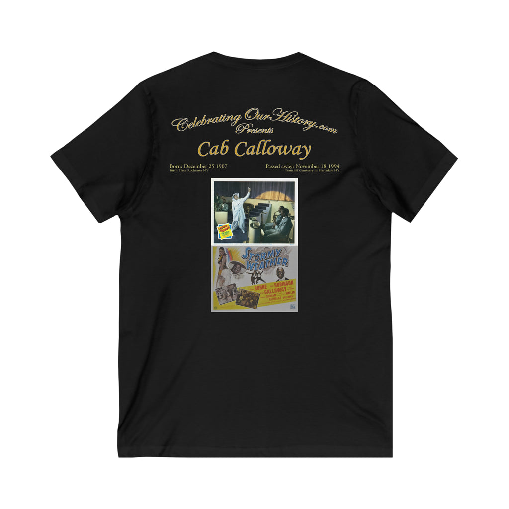Cab Calloway - Stormy Weather (1943) - Front and Back Printed Concert Style V-Neck T-Shirt
