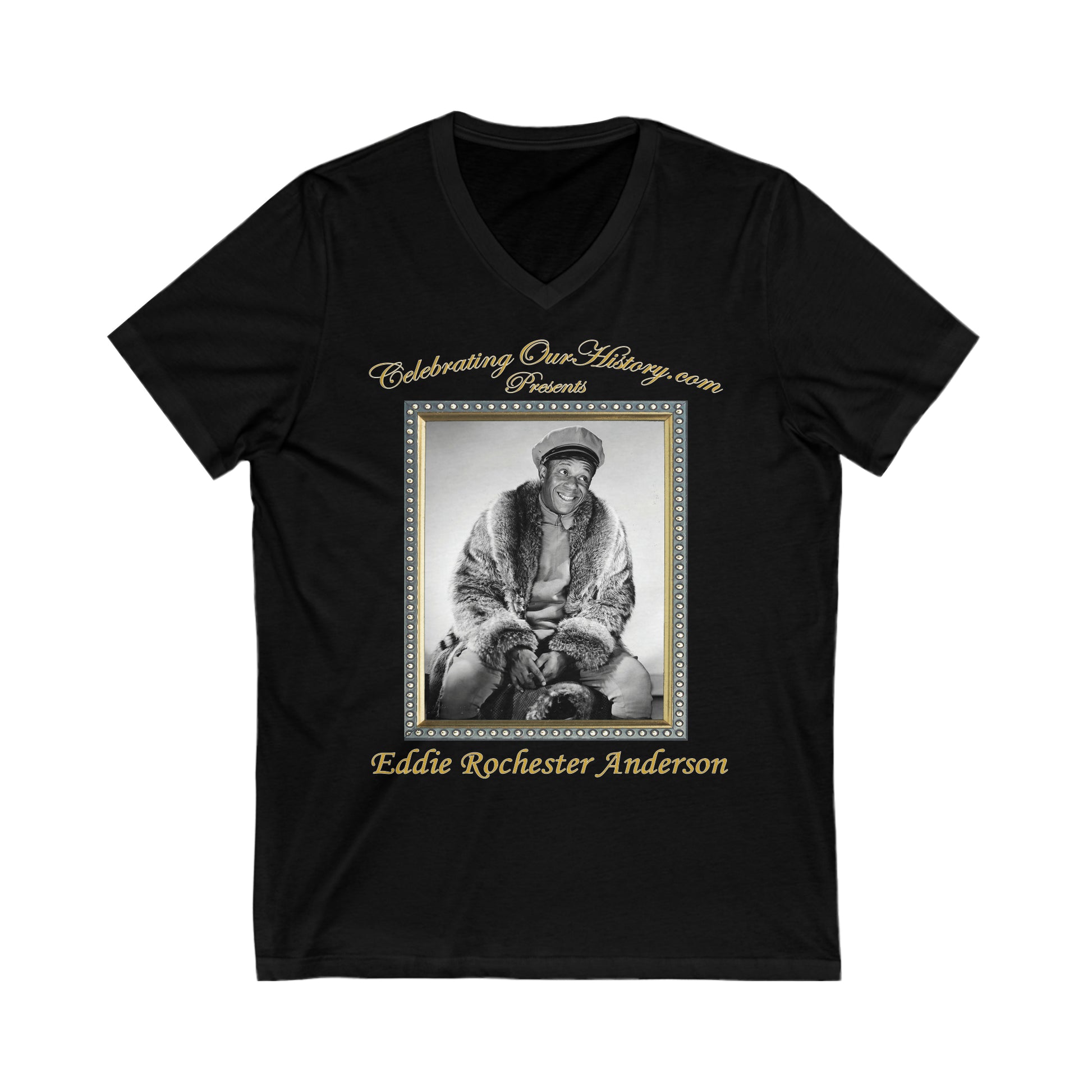 Eddie “Rochester” Anderson - Topper Returns (1941) - Front and Back Printed Concert Style V-Neck T-Shirt