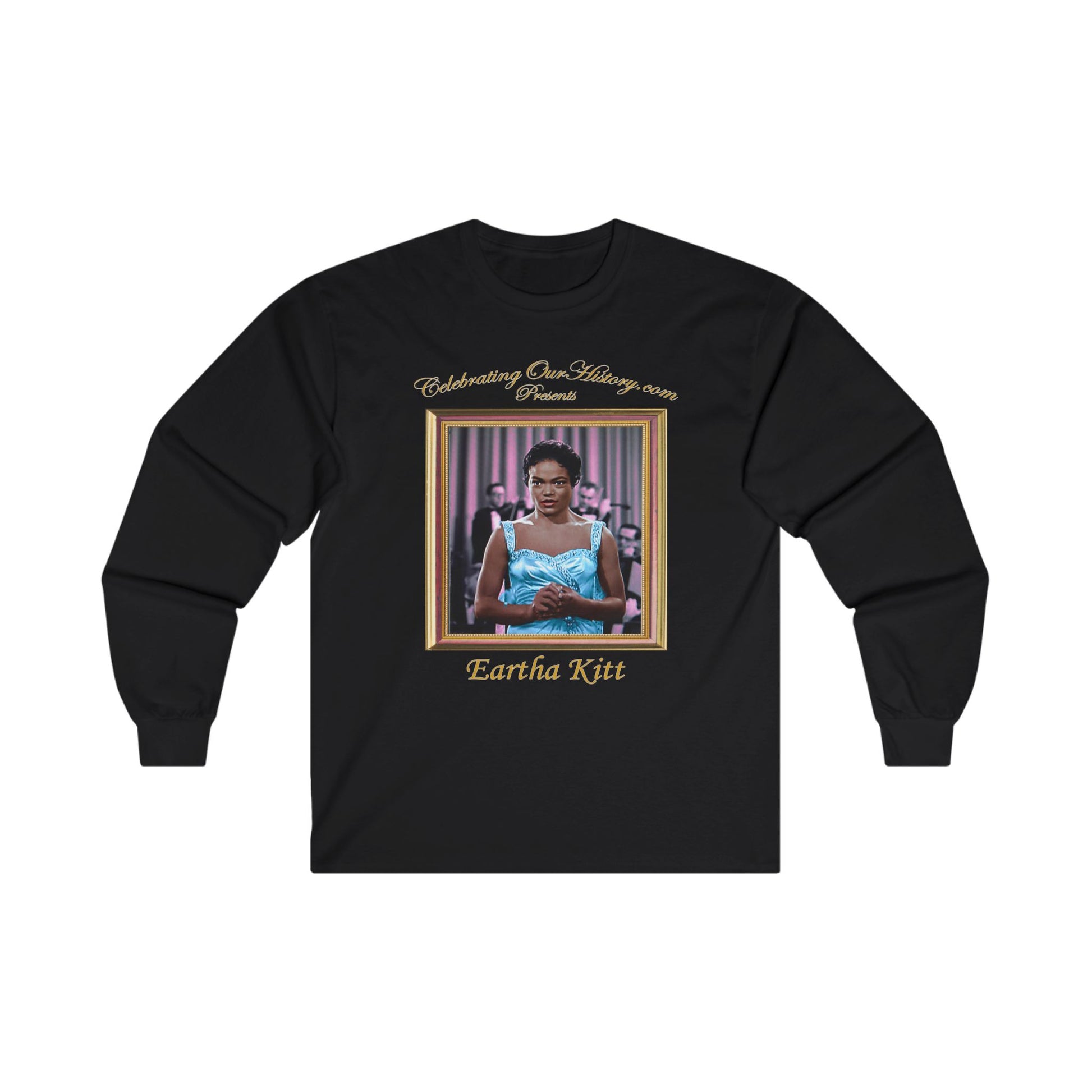 Eartha Kitt - St. Louis Blues (1958) - Front and Back Printed Concert Style Long Sleeve T-Shirt