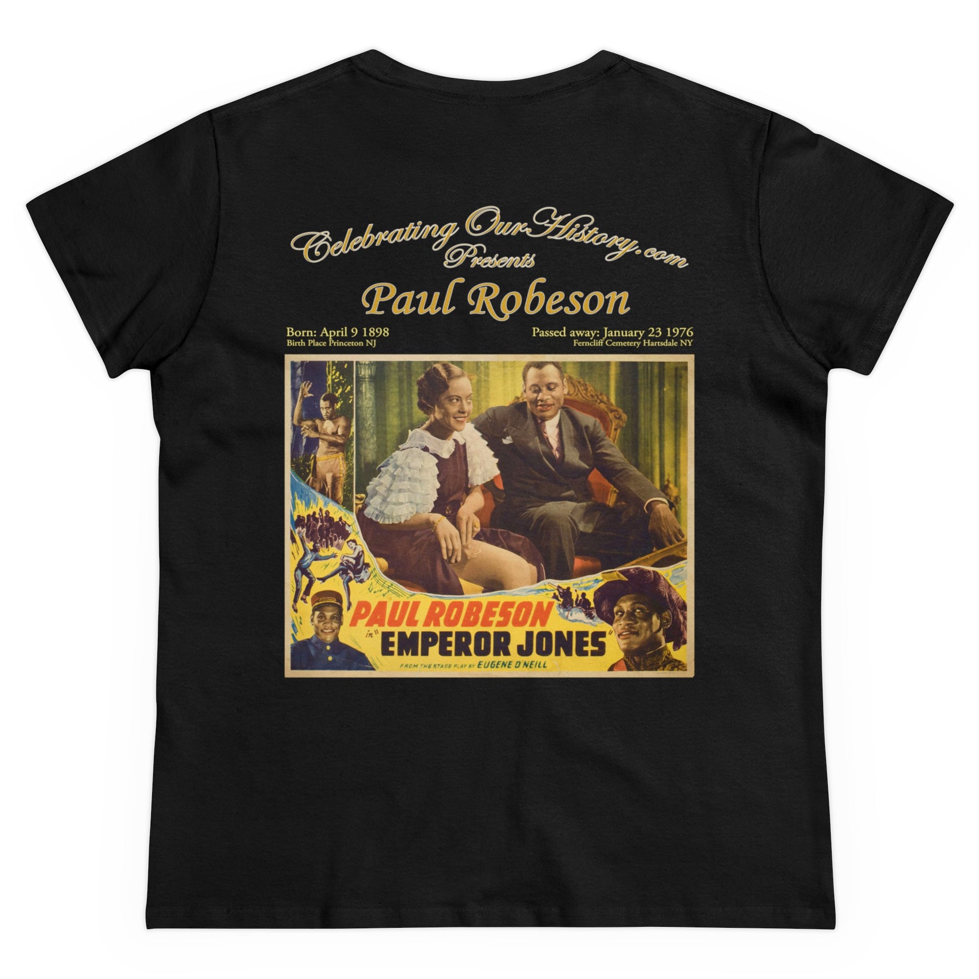 Paul Robeson - The Emperor Jones (1933) -  Front and Back Printed Concert Style Women's T-Shirt