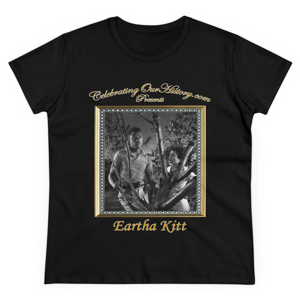 Eartha Kitt - Mark Of The Hawk (1957) -  Front and Back Printed Concert Style Women's T-Shirt