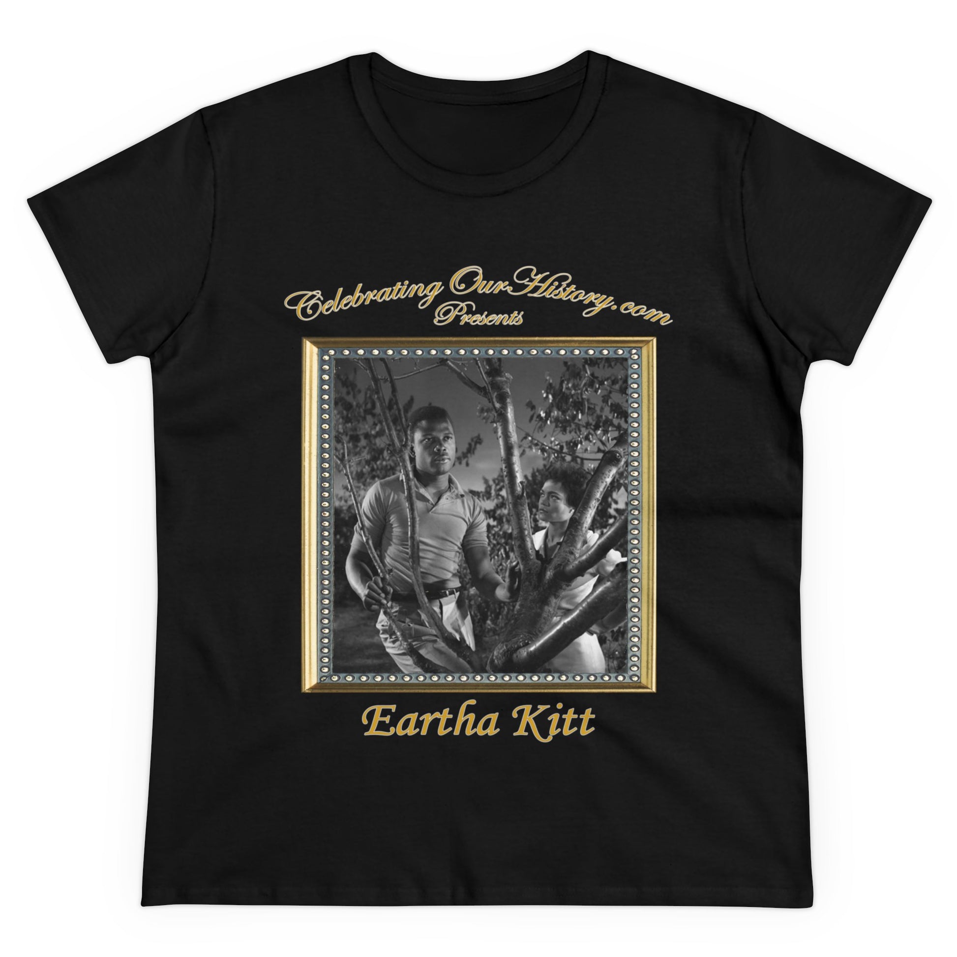Eartha Kitt - Mark Of The Hawk (1957) -  Front and Back Printed Concert Style Women's T-Shirt