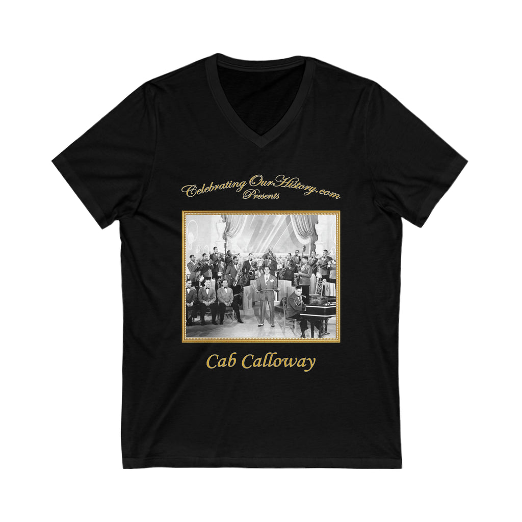 Cab Calloway - Ebony Parade (1947) - Front and Back Printed Concert Style V-Neck T-Shirt