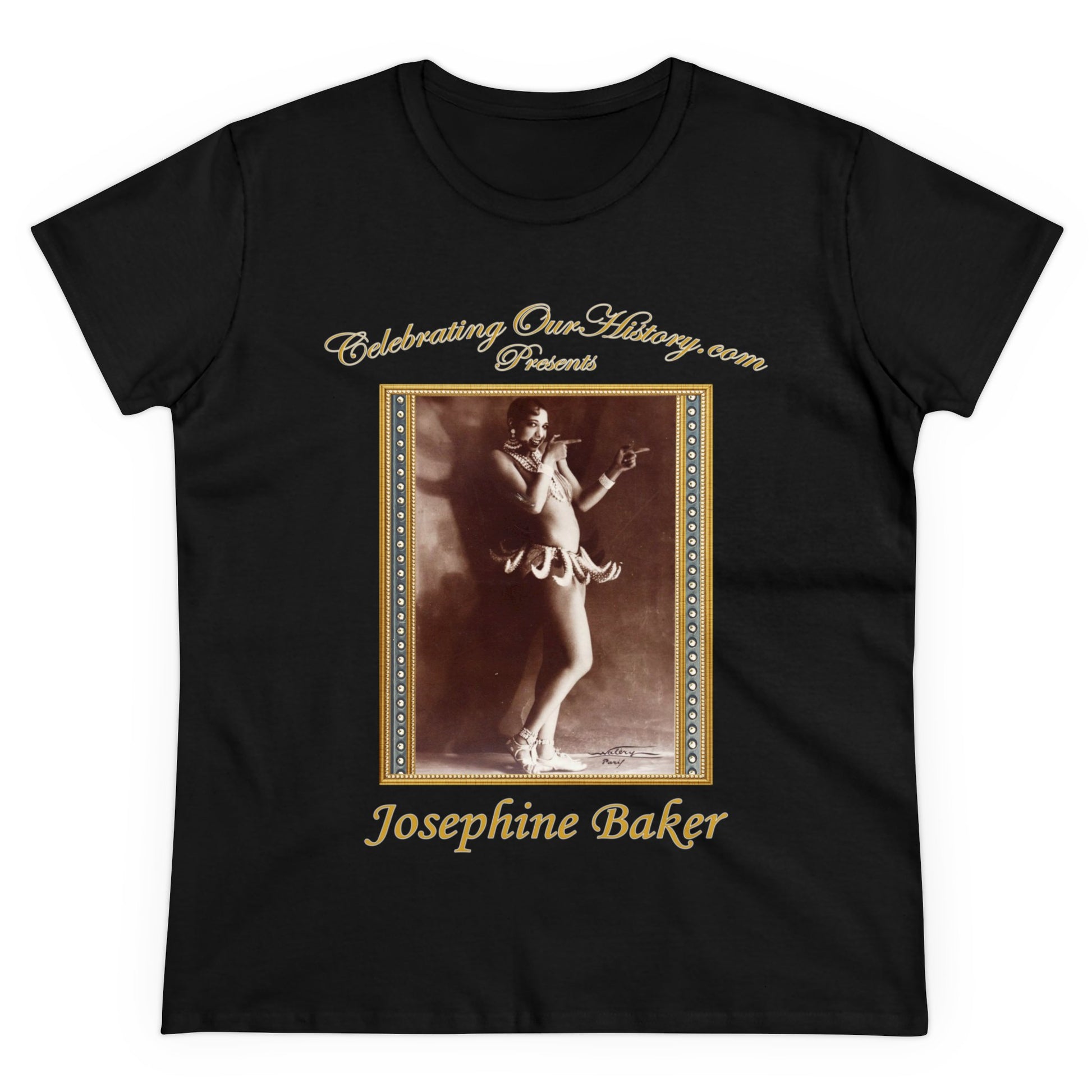 Josephine Baker - J'ai Deux Amours -  Front and Back Printed Concert Style Women's T-Shirt