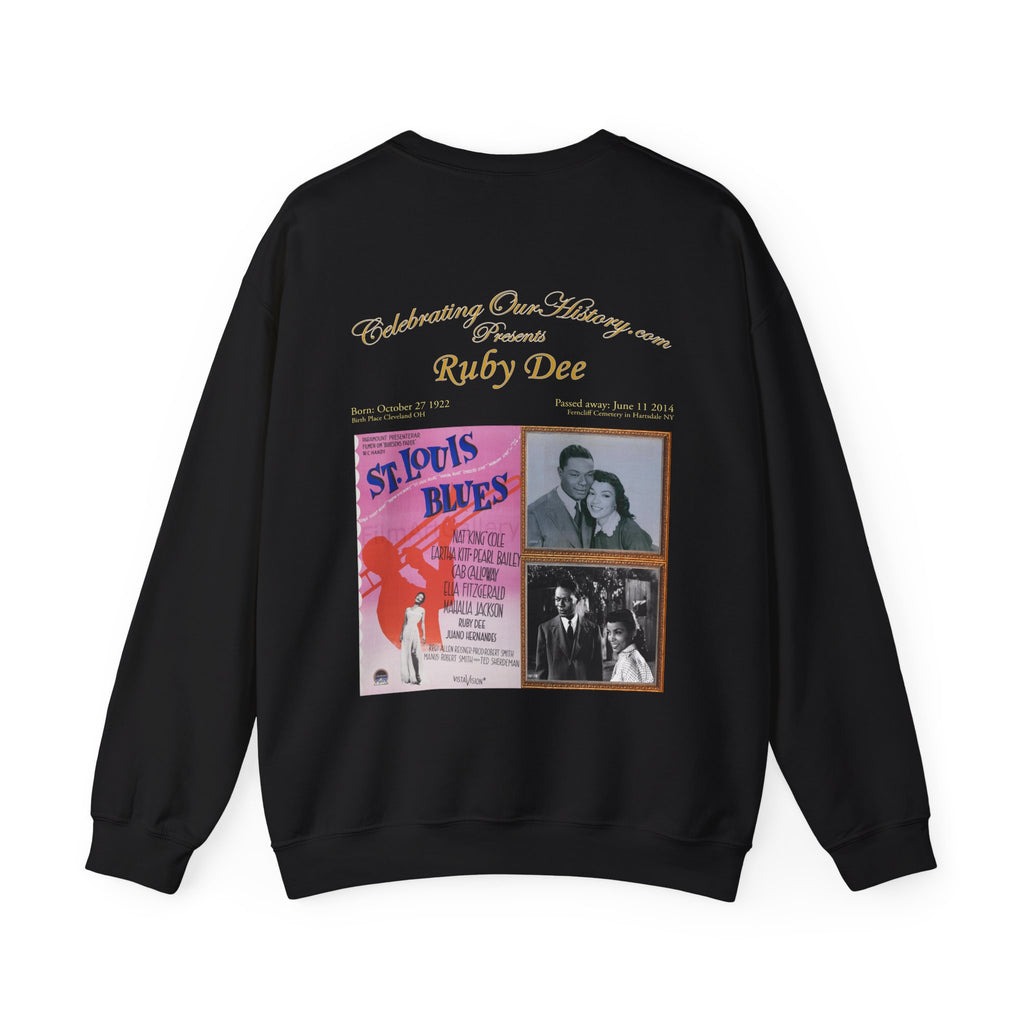 Ruby Dee - St. Louis Blues (1958) -  Front and Back Printed Concert Style Sweatshirt
