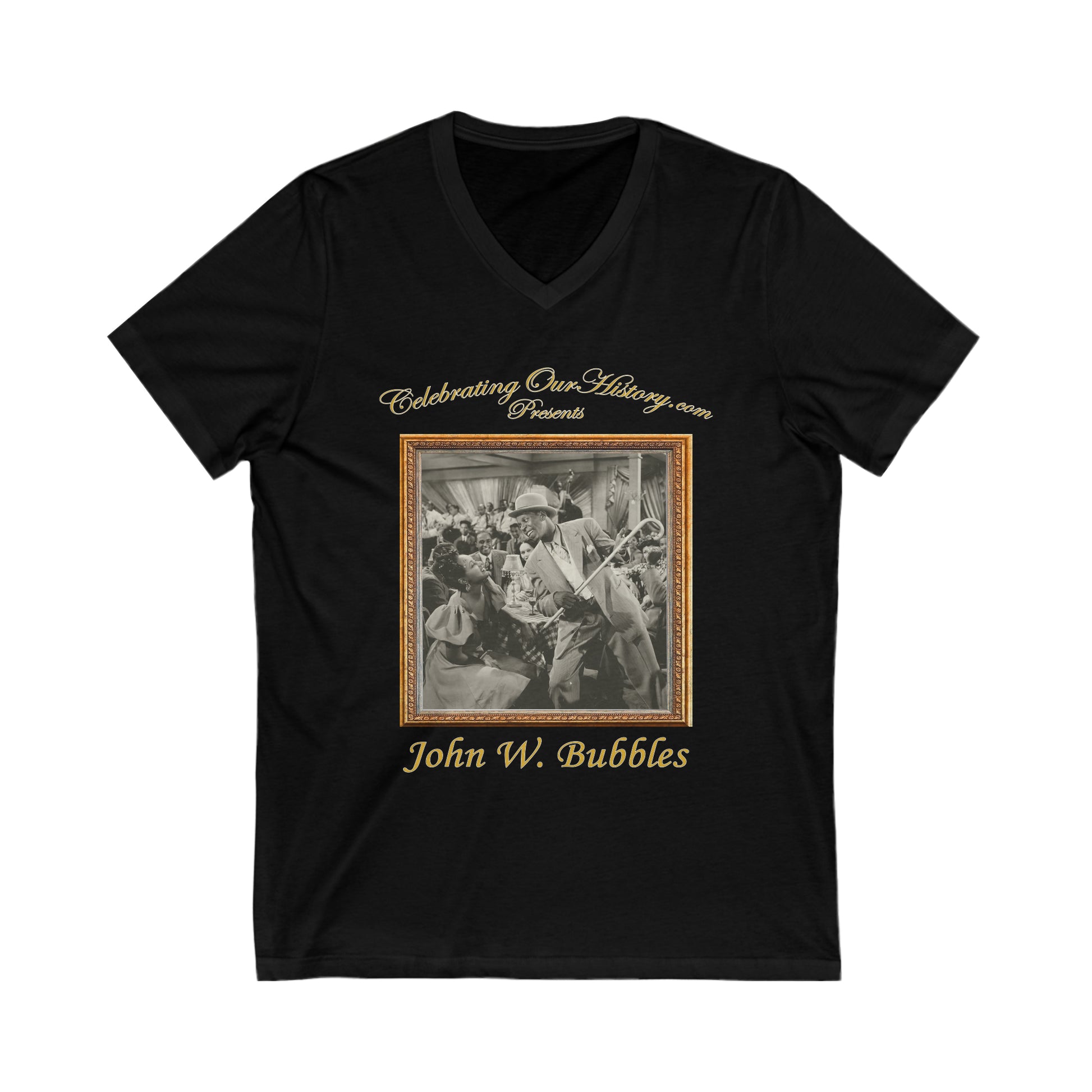 John W. Bubbles - Cabin in the Sky (1943) - Front and Back Printed Concert Style V-Neck T-Shirt