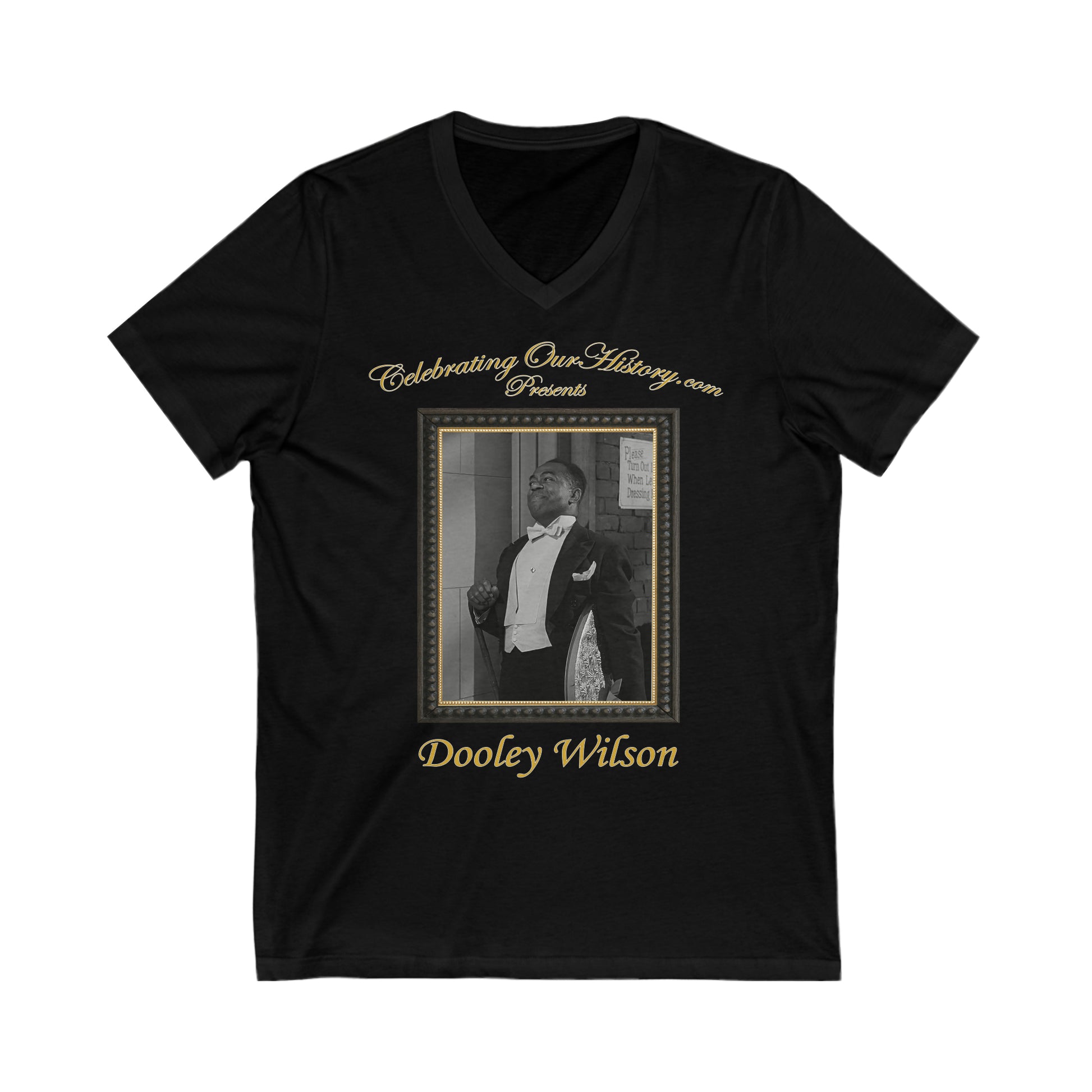 Dooley Wilson - Stormy Weather (1943) - Front and Back Printed Concert Style V-Neck T-Shirt
