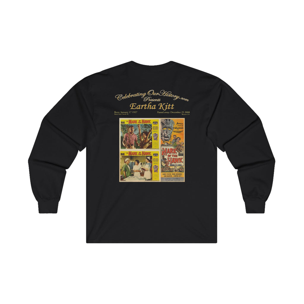 Eartha Kitt - Mark Of The Hawk (1957) - Front and Back Printed Concert Style Long Sleeve T-Shirt