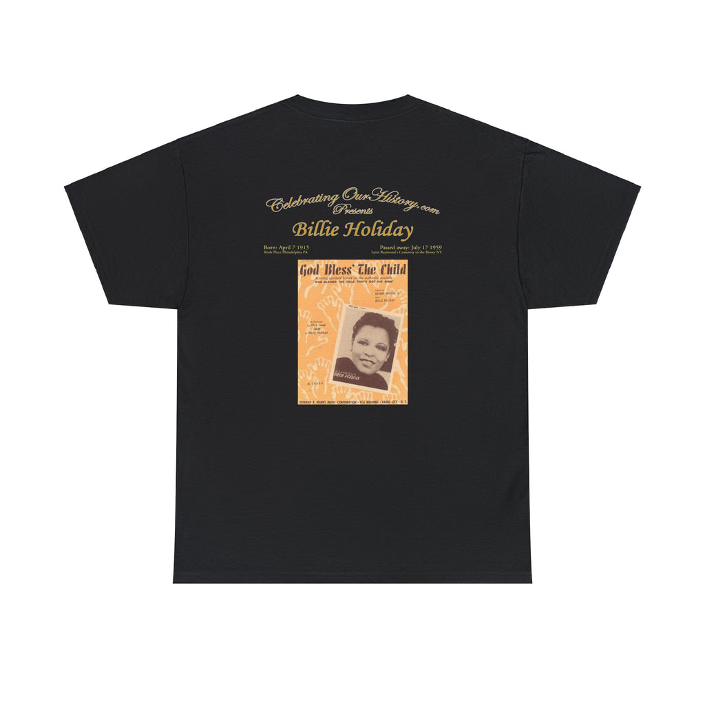 Billie Holiday - God Bless The Child -  Front and Back Printed Concert Style T-Shirt