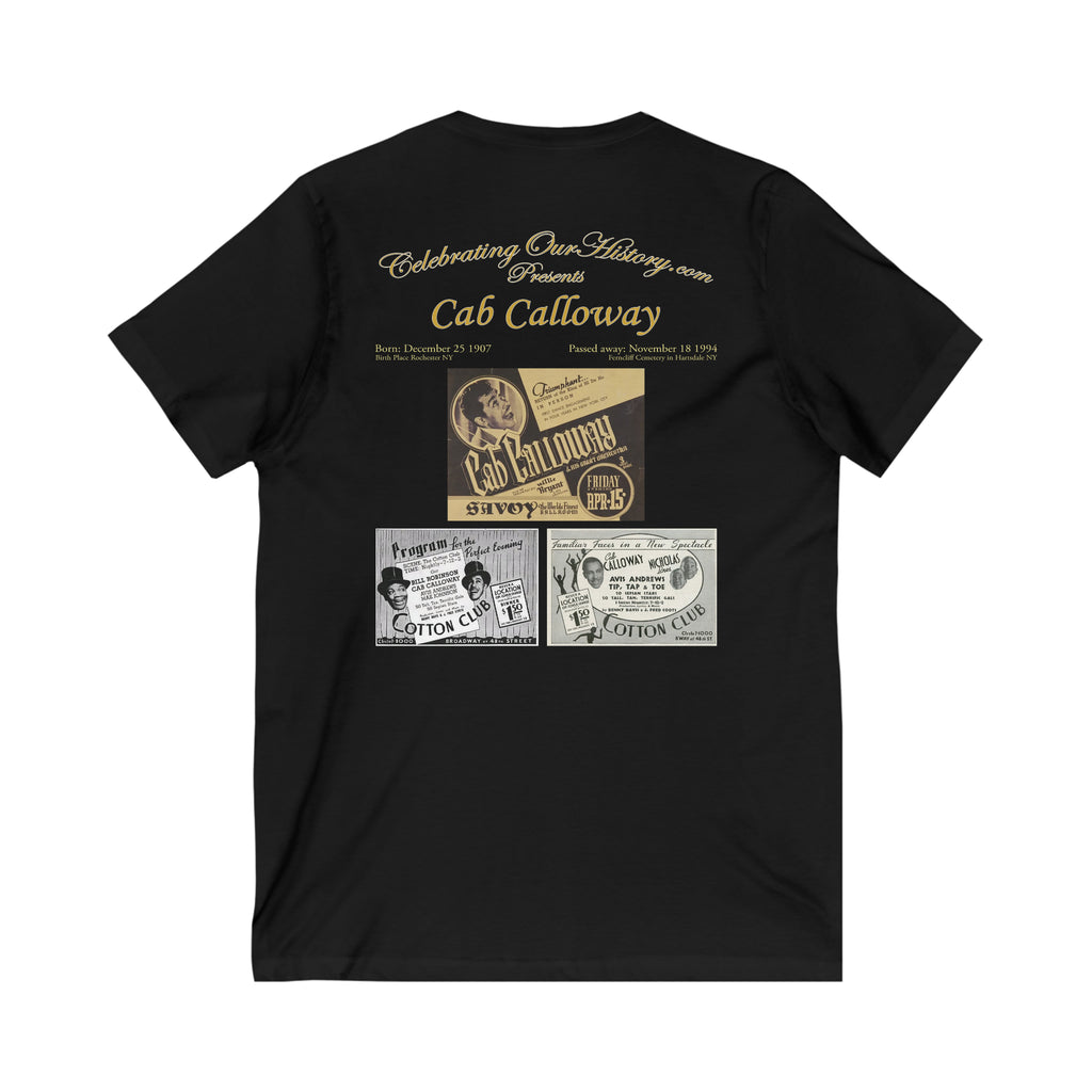 Cab Calloway - Three Program Posters - Front and Back Printed Concert Style V-Neck T-Shirt