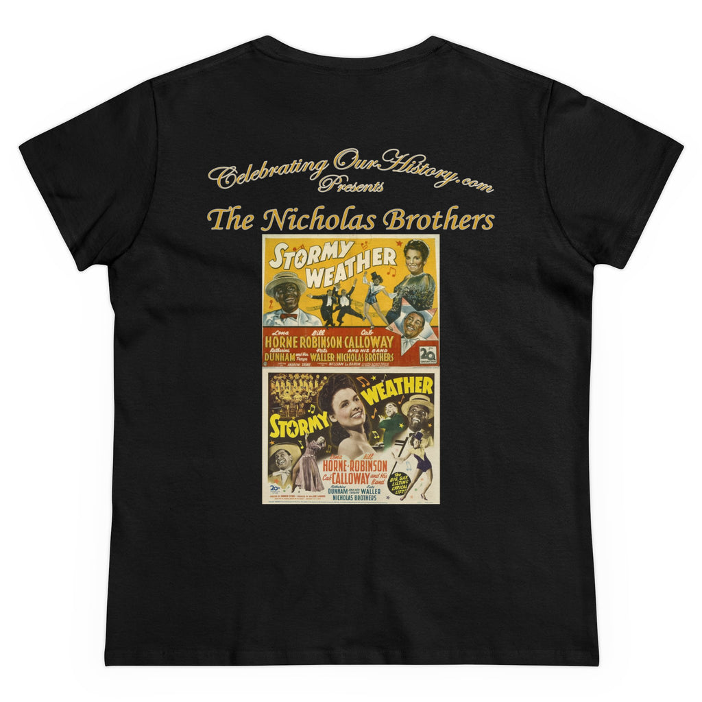 The Nicholas Brothers - Stormy Weather (1943) -  Front and Back Printed Concert Style Women's T-Shirt
