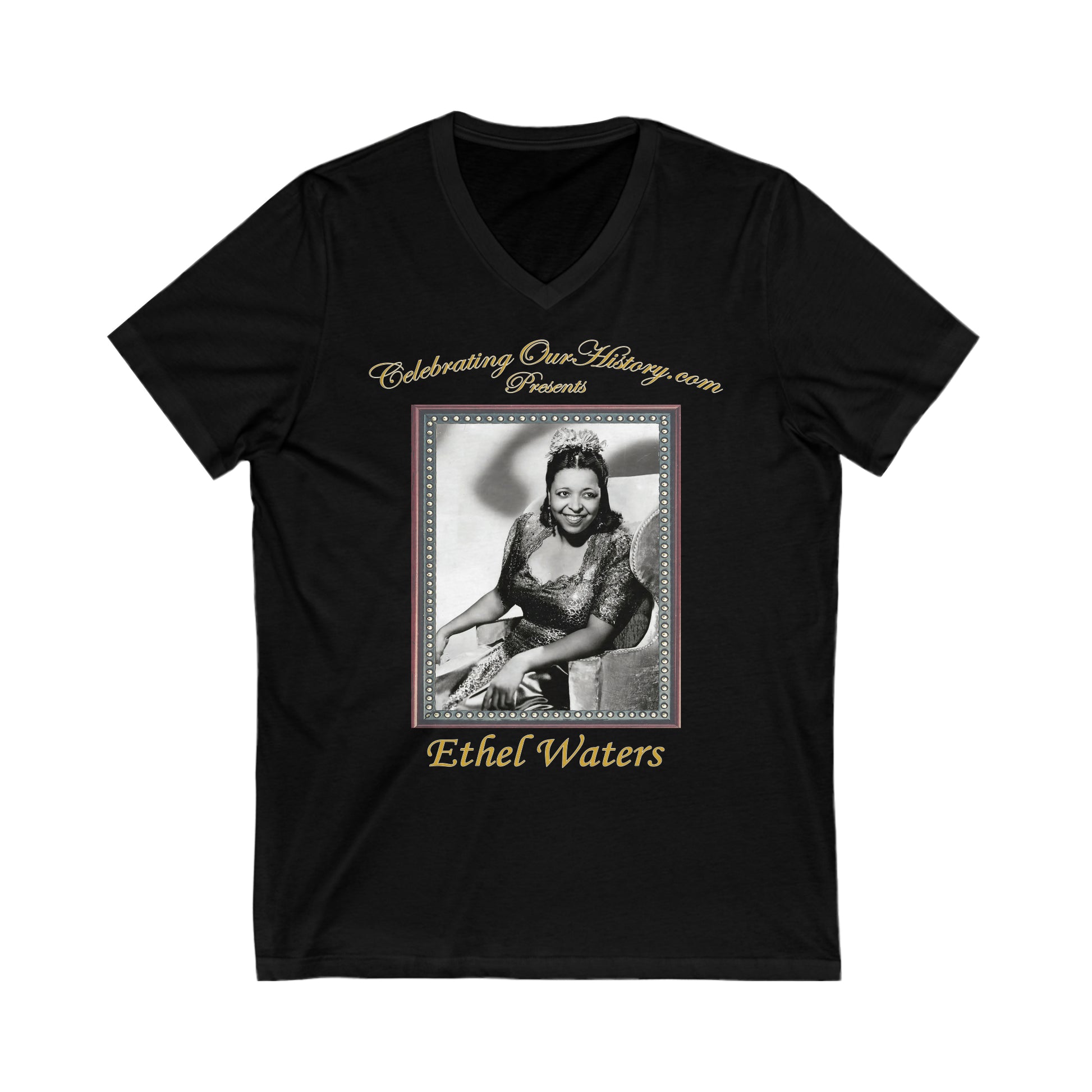 Ethel Waters - Cabin in the Sky (1943) - Front and Back Printed Concert Style V-Neck T-Shirt