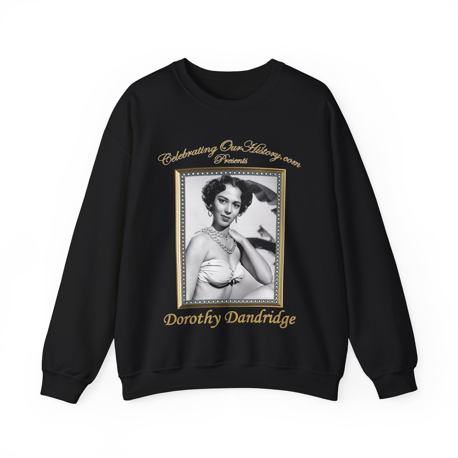 Dorothy Dandridge - Ebony Cover -  Front and Back Printed Concert Style Sweatshirt