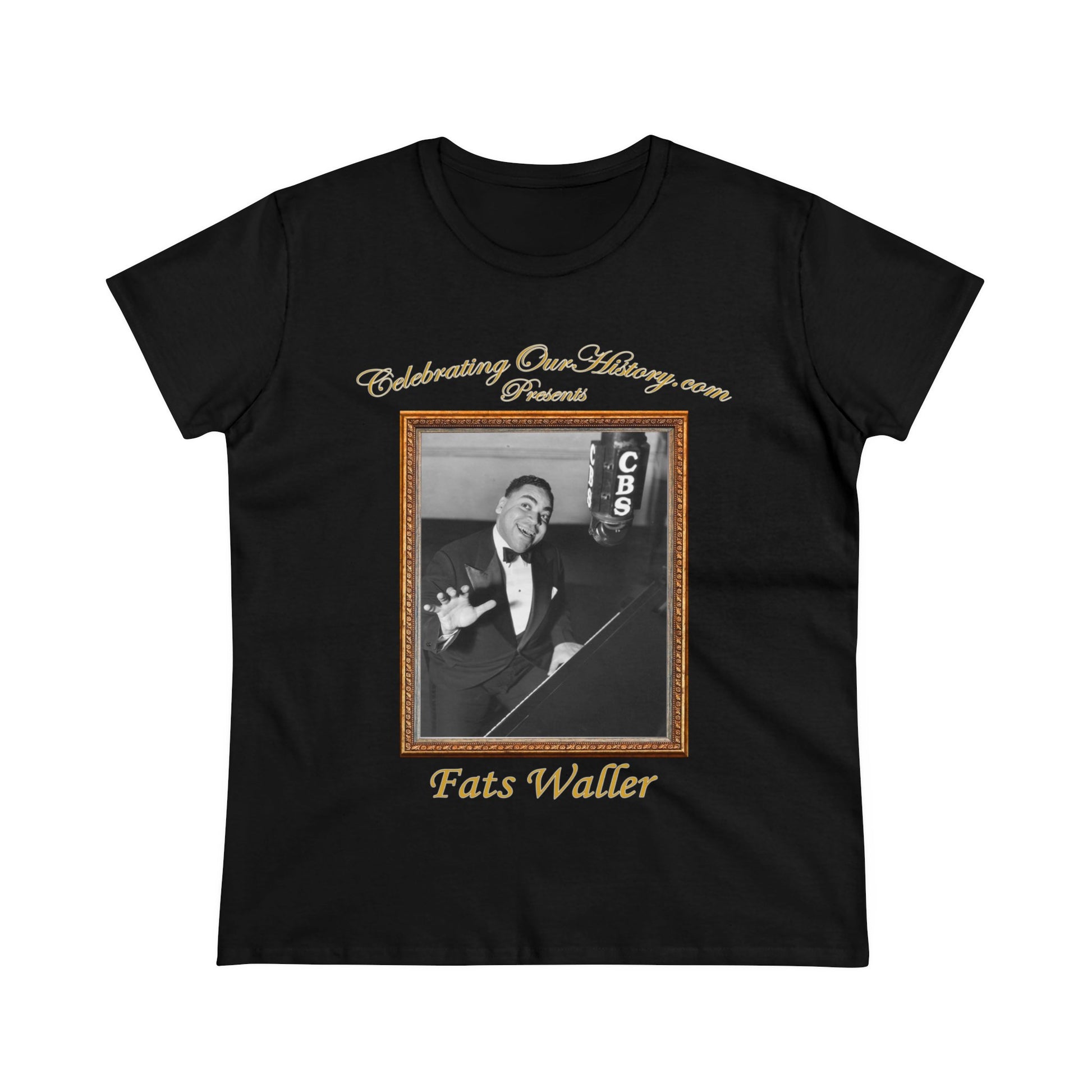 Fats Waller - On-Air Sessions 1938 -  Front and Back Printed Concert Style Women's T-Shirt