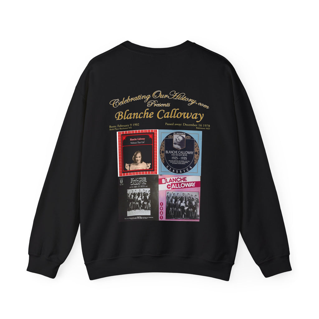 Blanche Calloway - Four Albums -  Front and Back Printed Concert Style Sweatshirt