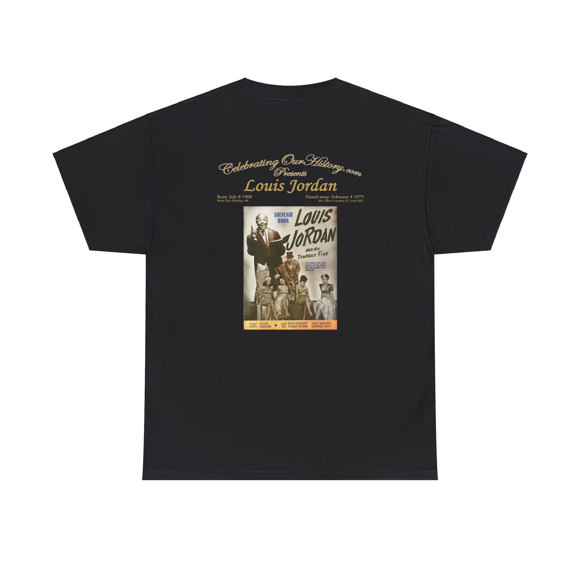 Louis Jordan - Souvenir Book -  Front and Back Printed Concert Style T-Shirt
