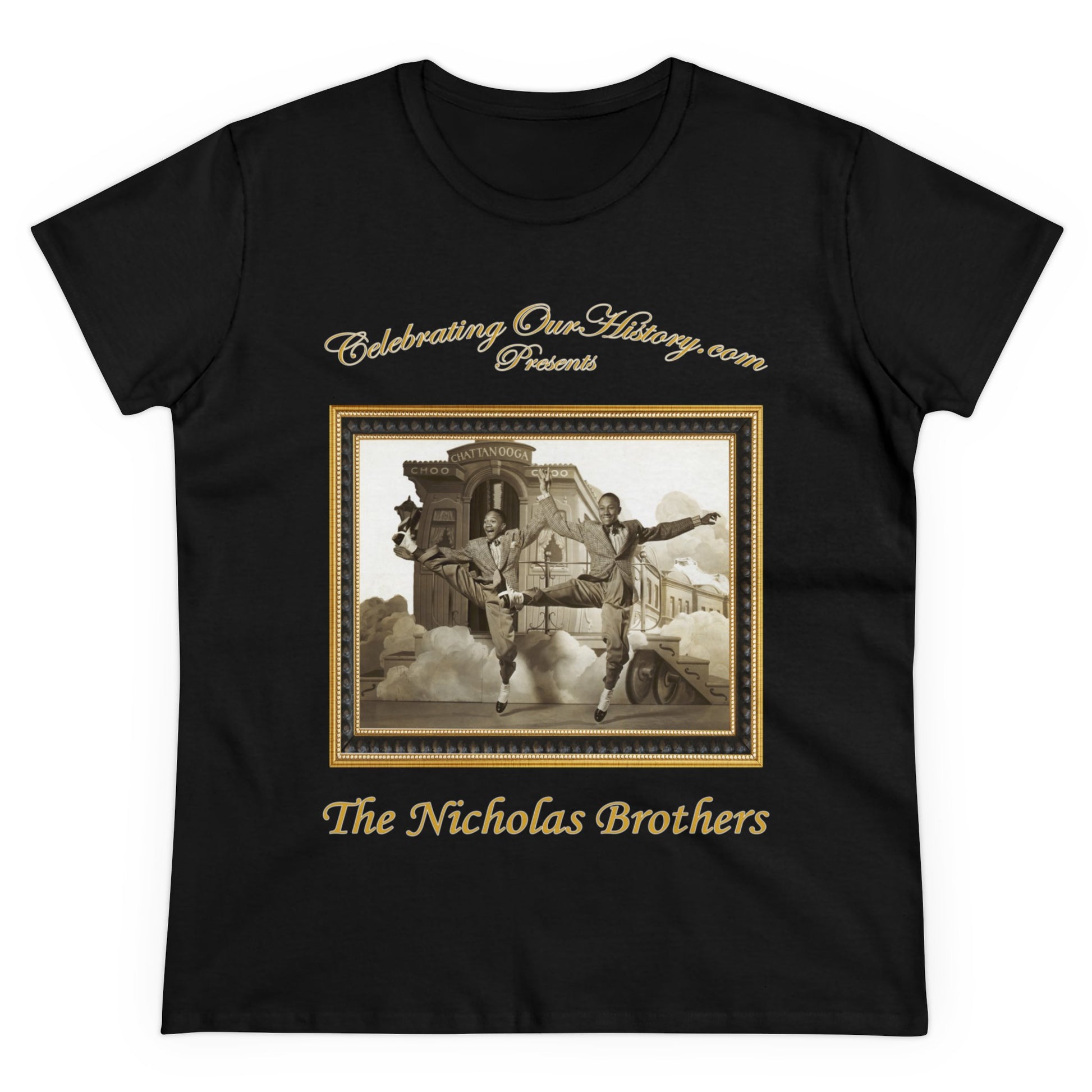 The Nicholas Brothers - Sun Valley Serenade (1941) -  Front and Back Printed Concert Style Women's T-Shirt