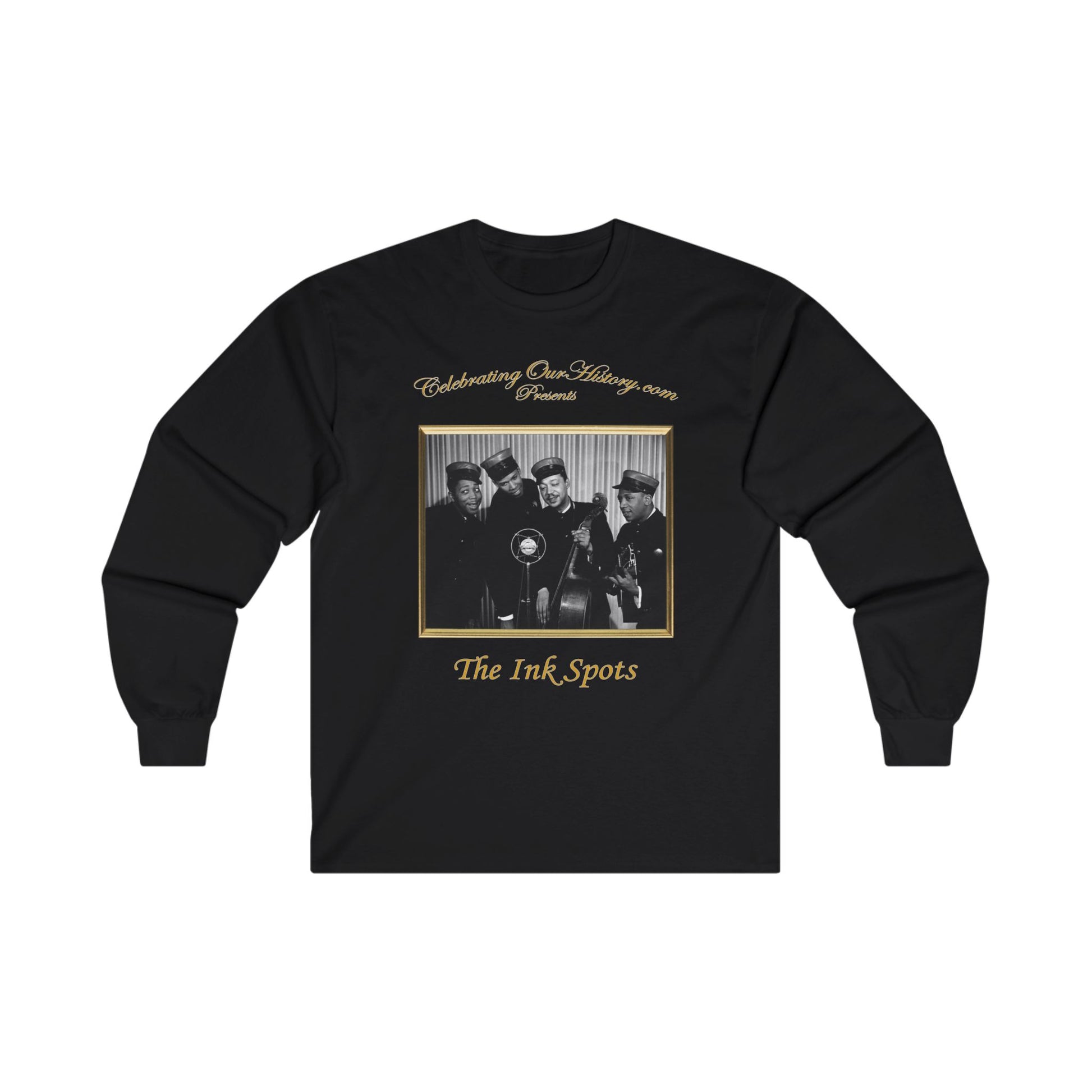 The Ink Spots - The Great American Broadcast (1941) - Front and Back Printed Concert Style Long Sleeve T-Shirt