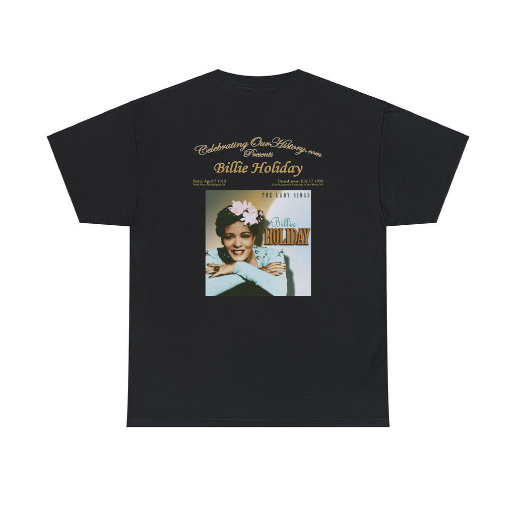 Billie Holiday - The Lady Sings -  Front and Back Printed Concert Style T-Shirt