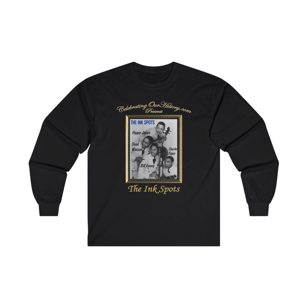 The Ink Spots - Ashbury Park - Front and Back Printed Concert Style Long Sleeve T-Shirt