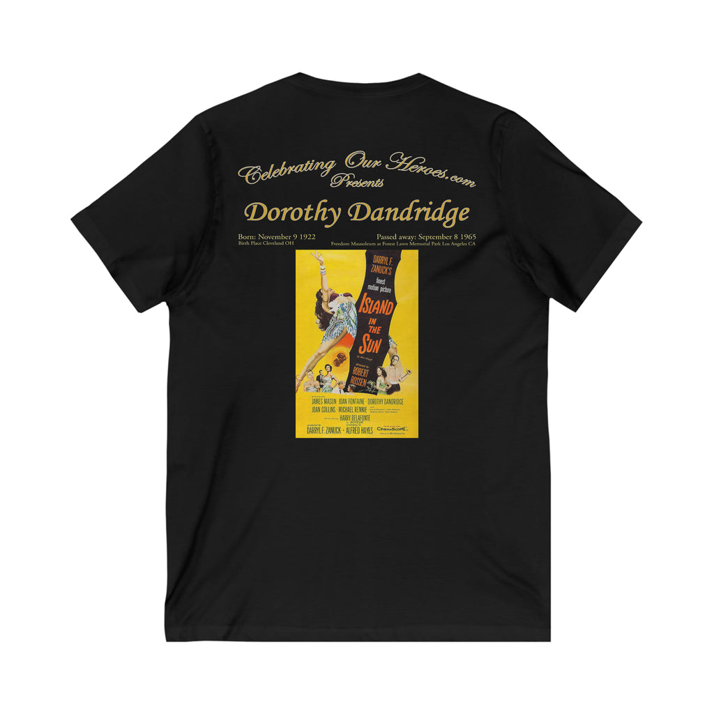 Dorothy Dandridge - Island In The Sun (1957) - Front and Back Printed Concert Style V-Neck T-Shirt