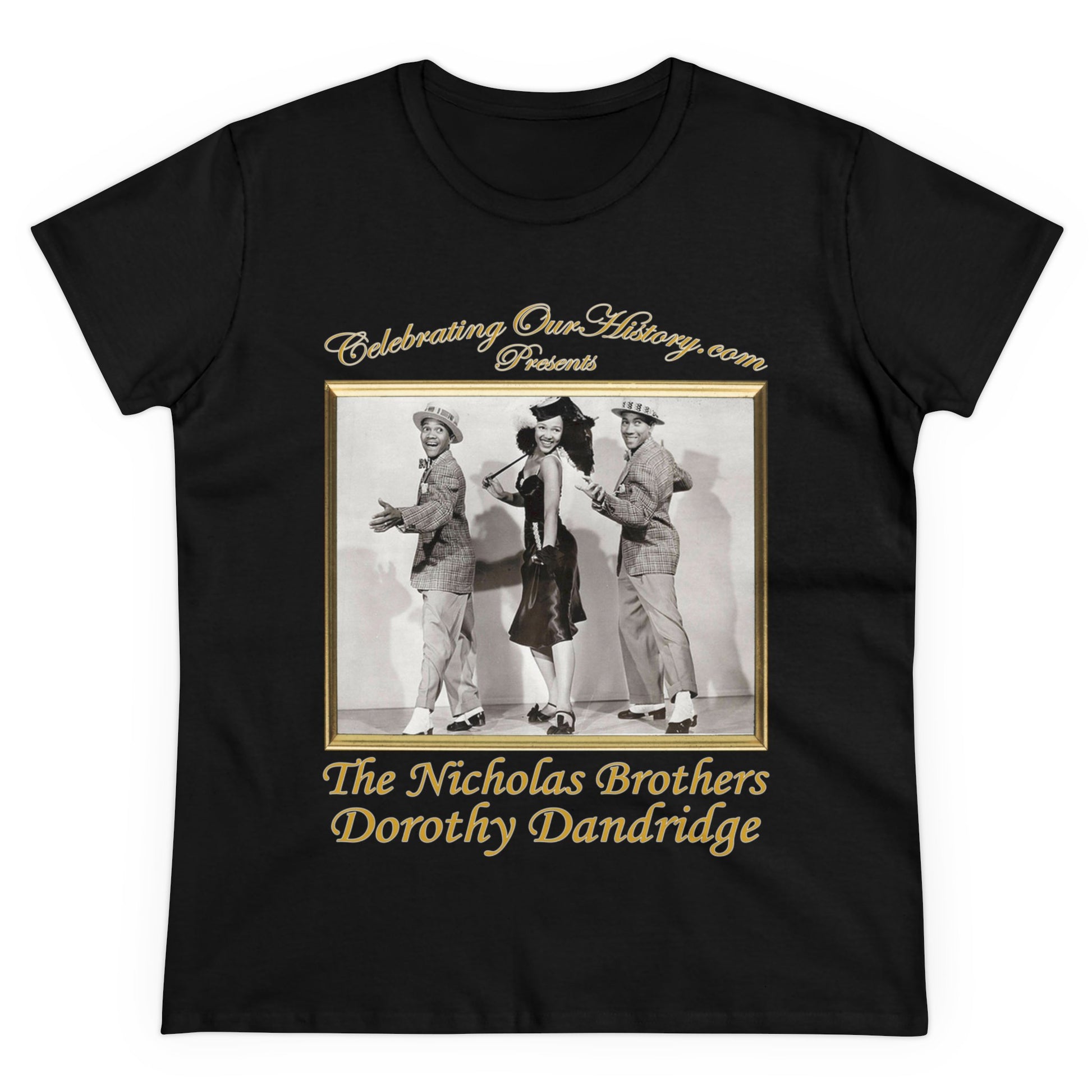 The Nicholas Brothers and Dorothy Dandridge - Sun Valley Serenade (1941) v2 -  Front and Back Printed Concert Style Women's T-Shirt