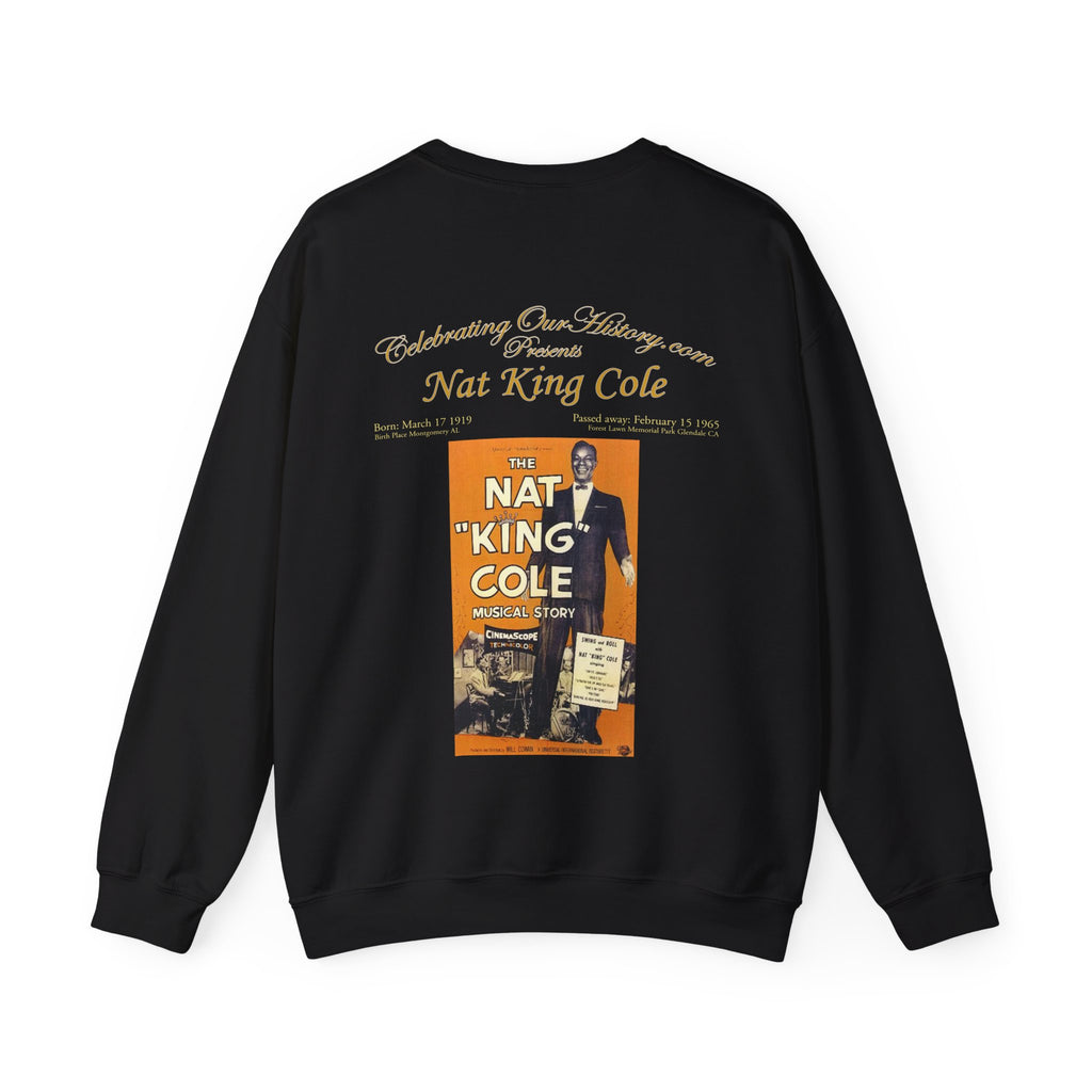 Nat King Cole - The Nat King Cole Musical Story (1955) -  Front and Back Printed Concert Style Sweatshirt