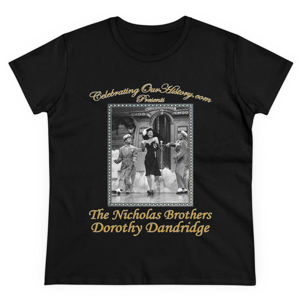 The Nicholas Brothers and Dorothy Dandridge - Sun Valley Serenade (1941) v1 -  Front and Back Printed Concert Style Women's T-Shirt